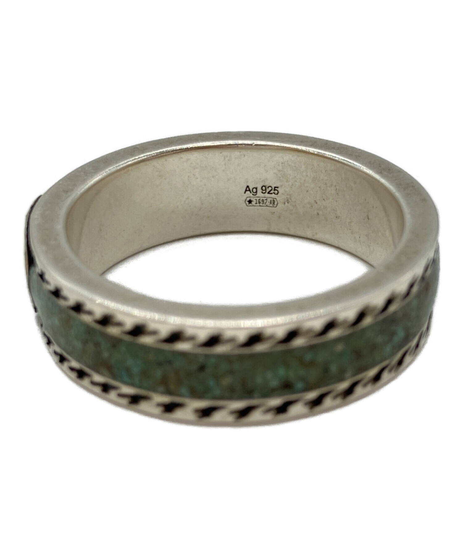 中古・古着通販】GUCCI (グッチ) ターコイズエナメルリング サイズ:17 