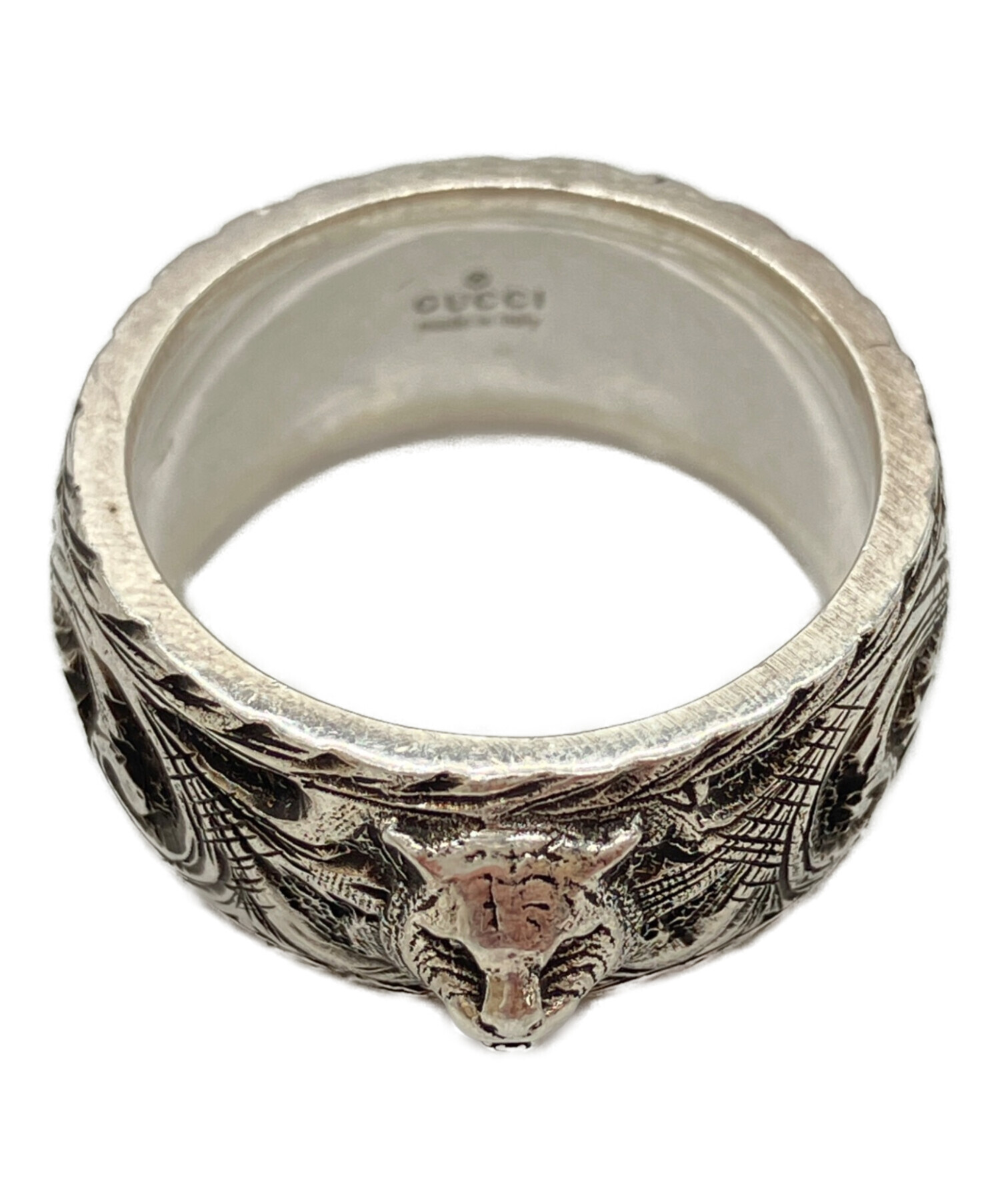 中古・古着通販】GUCCI (グッチ) キャットヘッドリング サイズ:19号