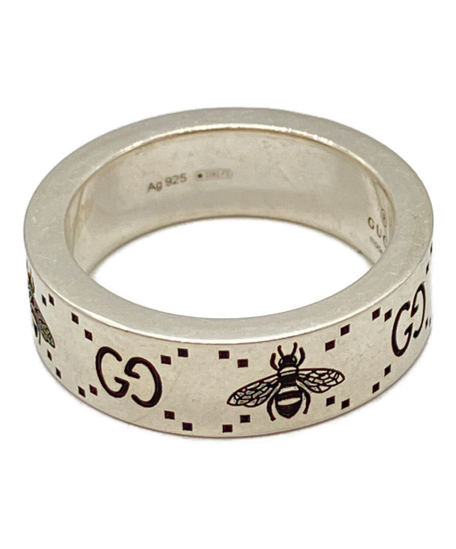 中古・古着通販】GUCCI (グッチ) GG＆ビーモチーフリング サイズ:12号 