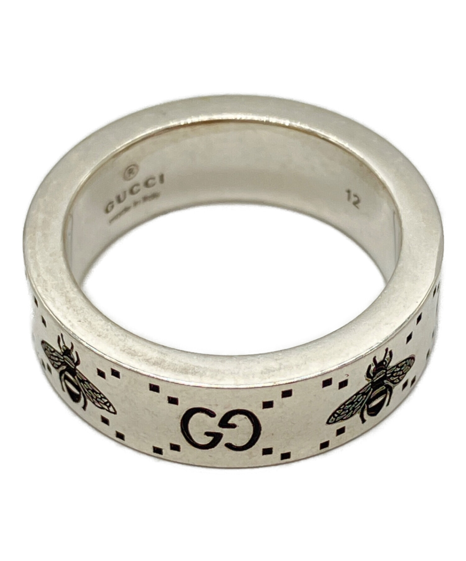 中古・古着通販】GUCCI (グッチ) GG＆ビーモチーフリング サイズ:12号 