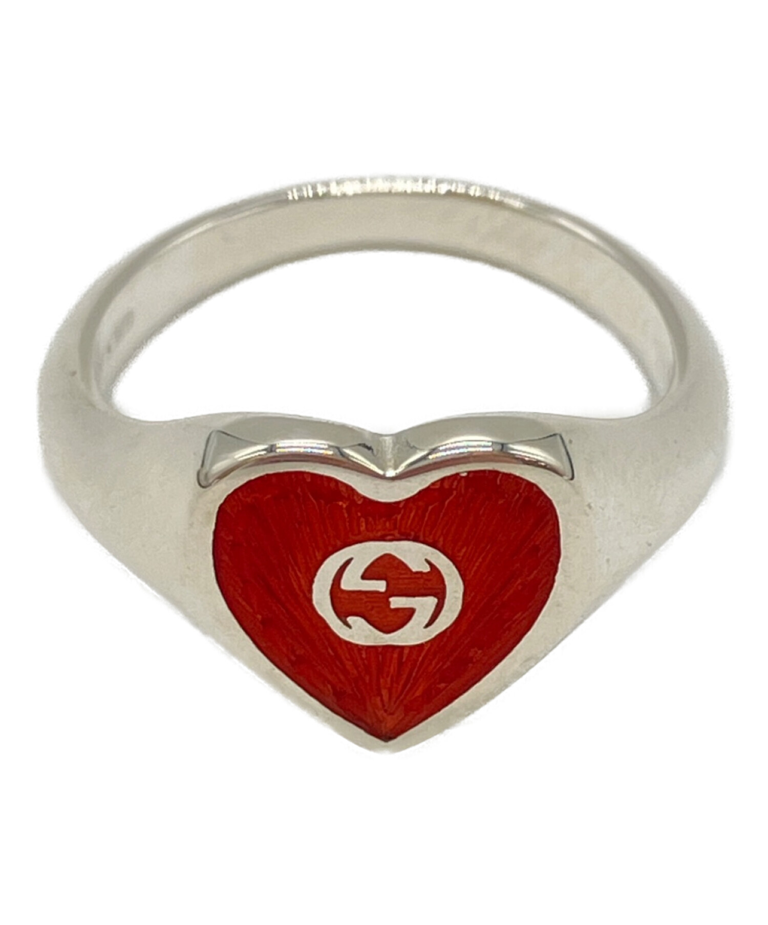 中古・古着通販】GUCCI (グッチ) エナメルハートリング サイズ:10号