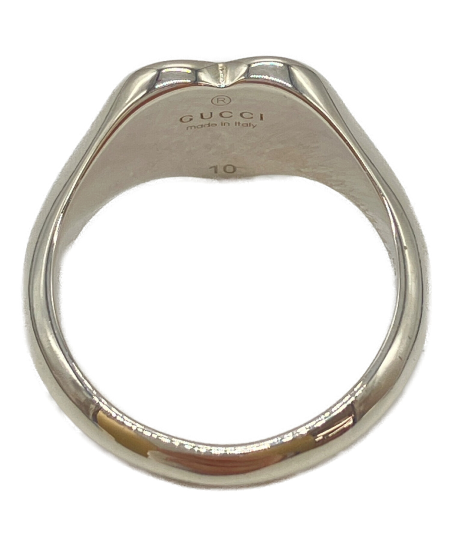 中古・古着通販】GUCCI (グッチ) エナメルハートリング サイズ:10号
