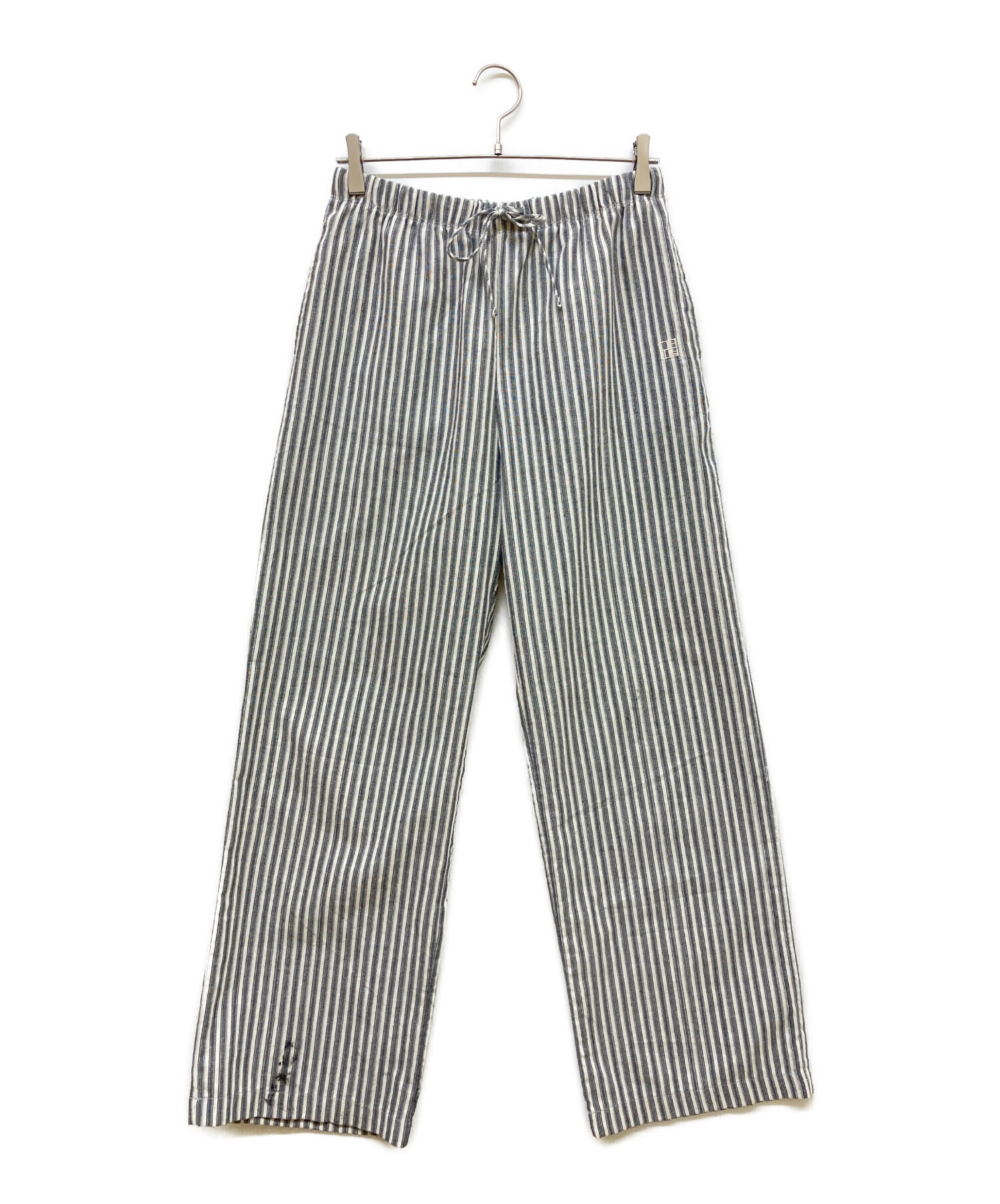 中古・古着通販】OHOTORO (オオトロ) ストライプパンツ ホワイト