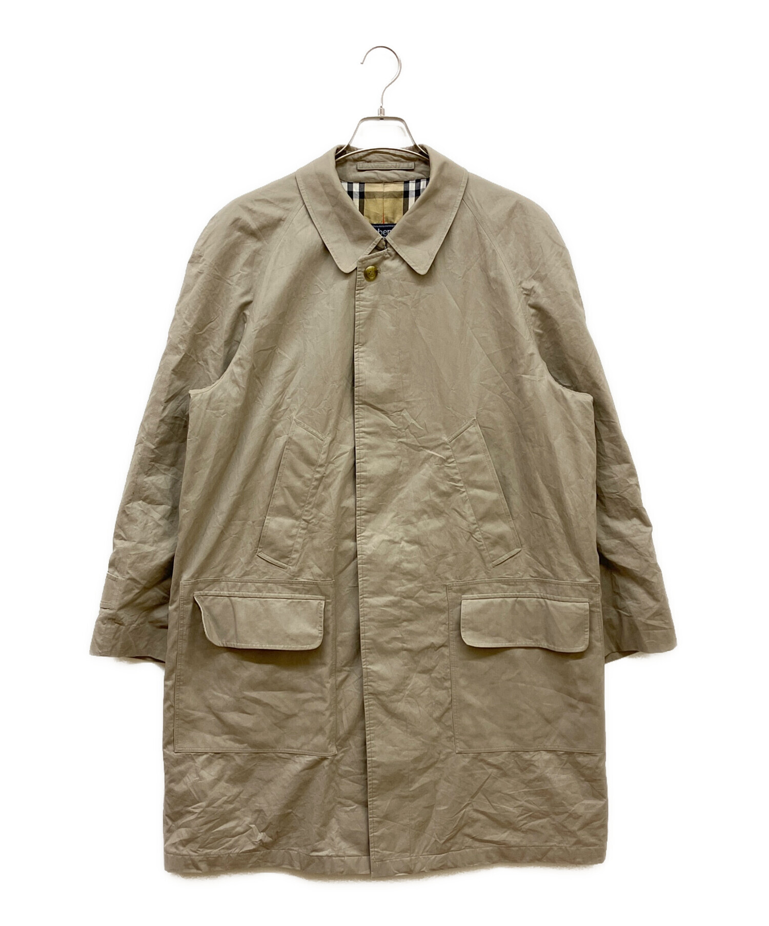 【希少】Burberry バーバリー 裏地総柄 ノバチェック ステンカラーコート 中古・古着通販】Burberry's (バーバリーズ) 裏地ノバチェック ステン
