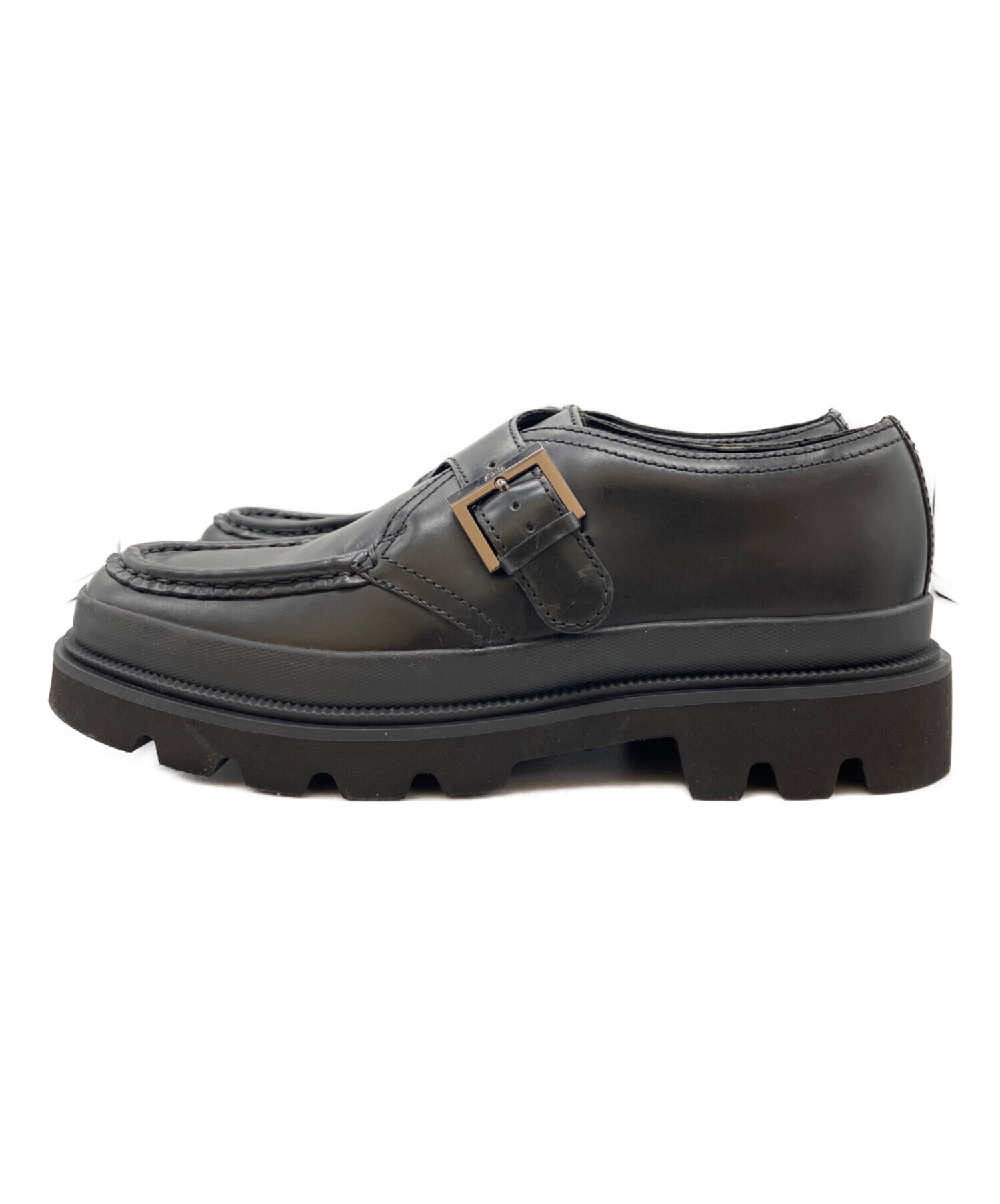 中古・古着通販】CLARKS (クラークス) レザーシューズ ブラック サイズ 