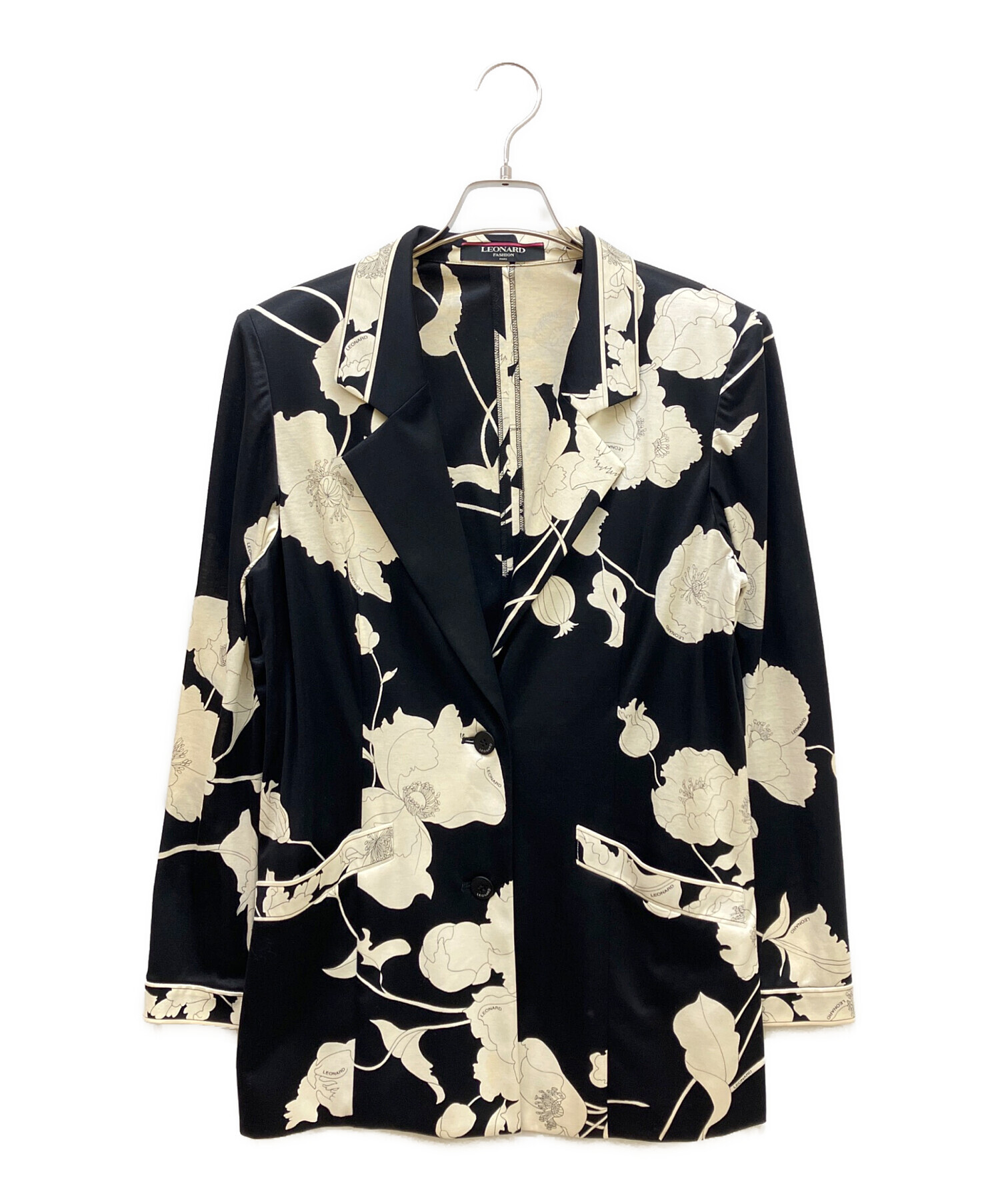 ☆世界で最も美しいプリント☆ レオナール LEONARD 蘭柄 ジャケット LL 中古・古着通販】LEONARD FASHION (レオナールファッション
