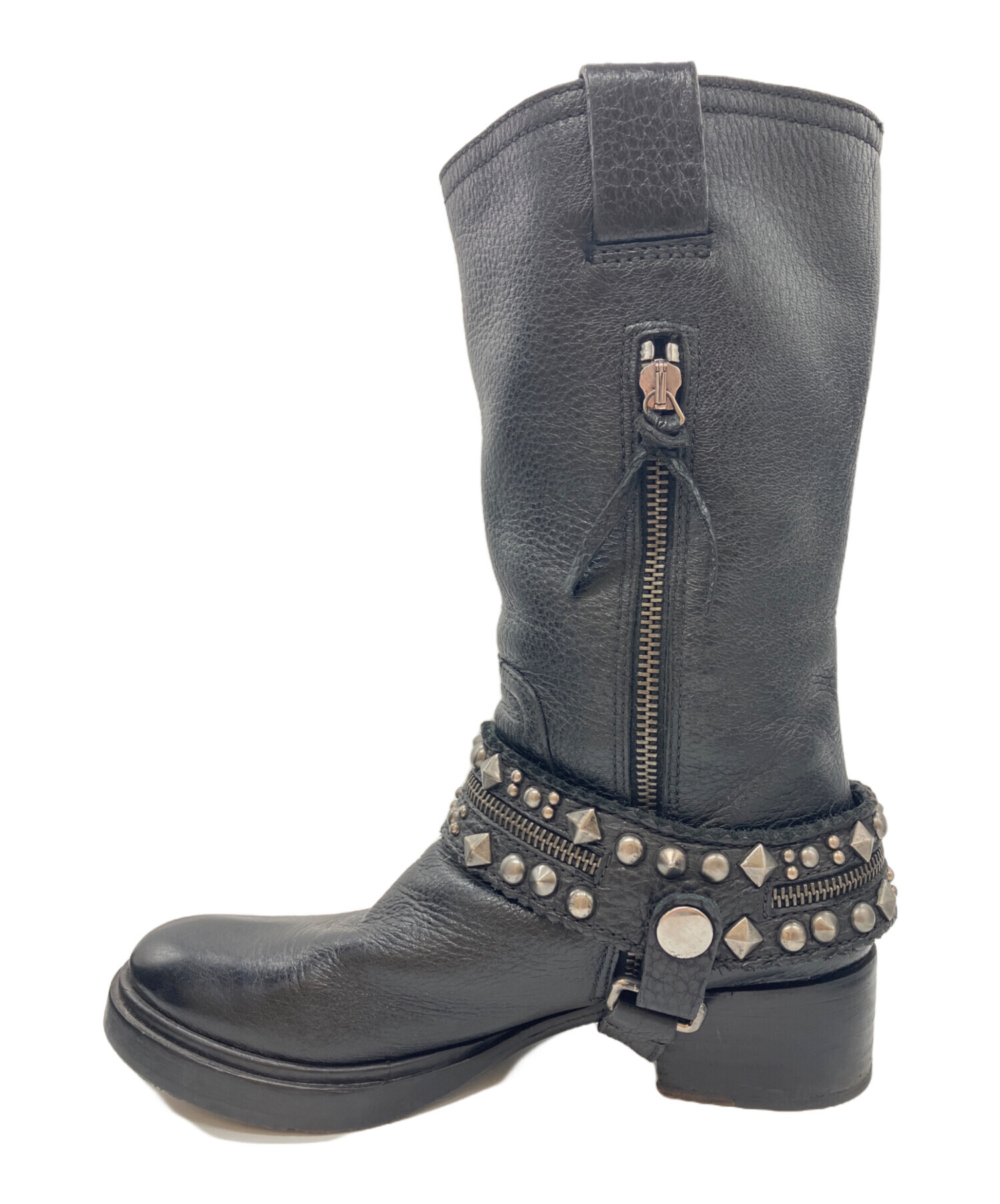中古・古着通販】MIU MIU (ミュウミュウ) スタッズエンジニアブーツ