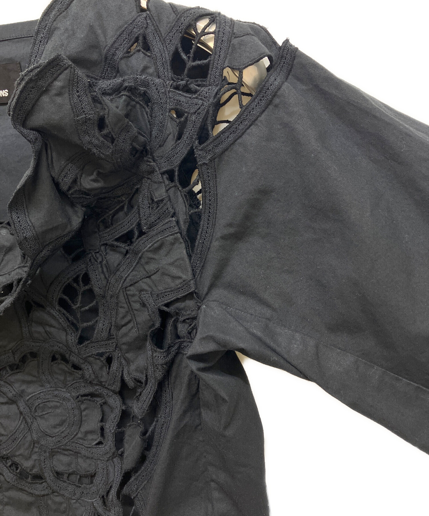 トリココムデギャルソン アシンメトリーブラウス ブラック サイズF*LD1489 中古・古着通販】tricot COMME des GARCONS (トリココムデギャルソン