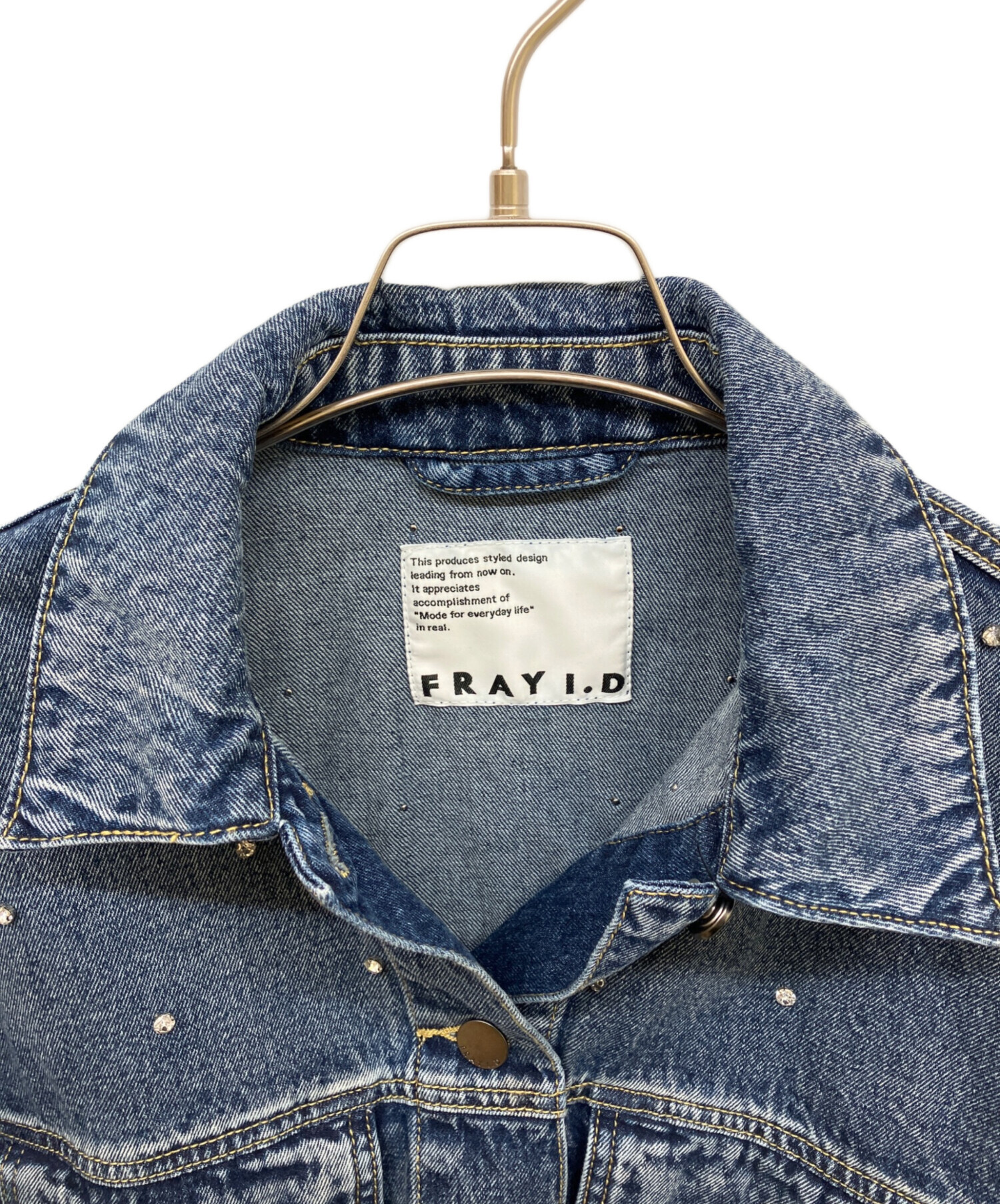 FRAY I.D ショート丈オーバービジューデニムジャケット サイズ1 レース 