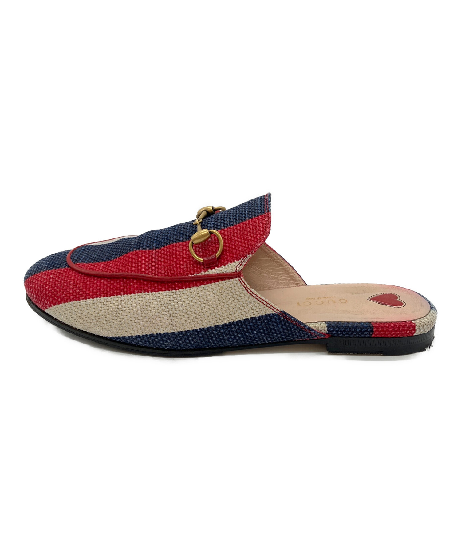中古・古着通販】GUCCI (グッチ) プリンスタウントリコロールミュール