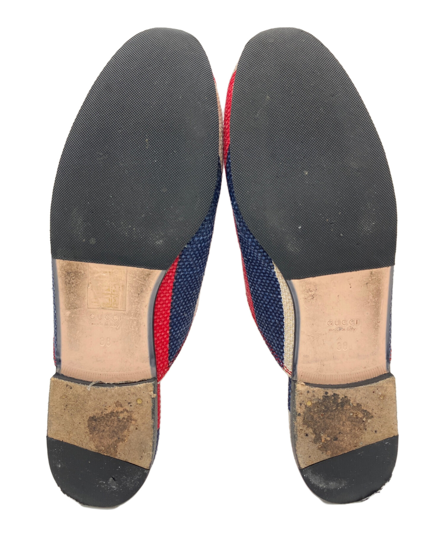 中古・古着通販】GUCCI (グッチ) プリンスタウントリコロールミュール