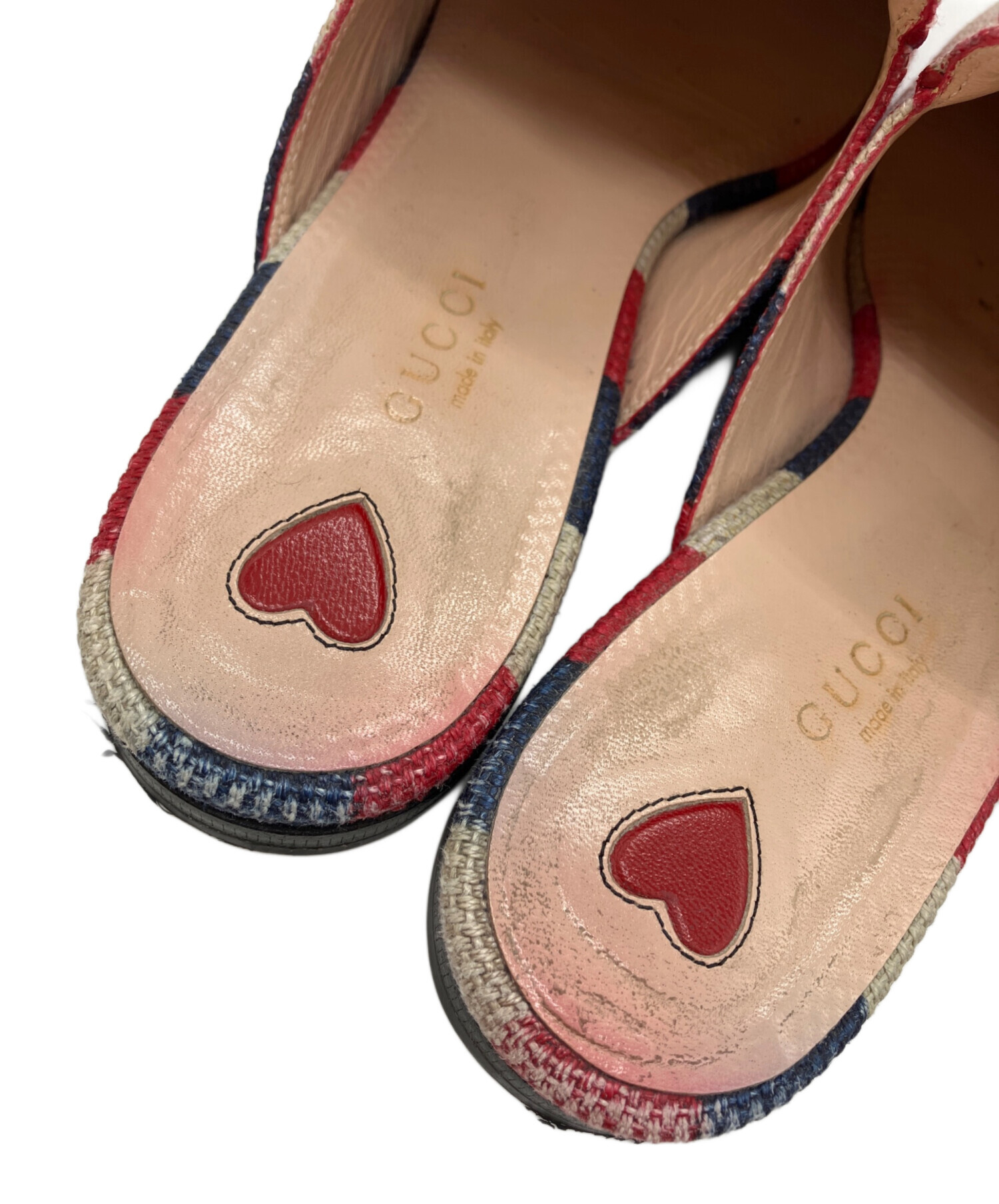 中古・古着通販】GUCCI (グッチ) プリンスタウントリコロールミュール