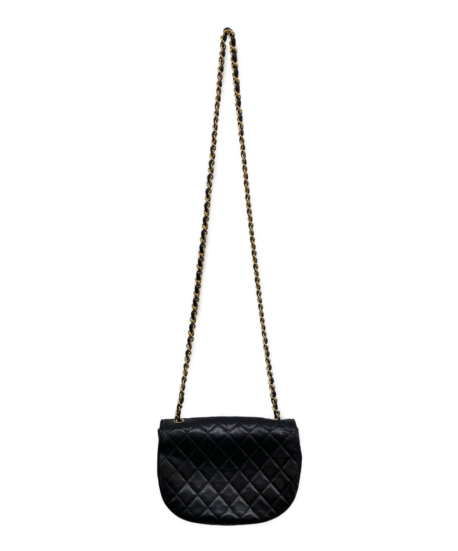 CHANELハーフムーンチェーンショルダーバッグ 中古・古着通販】CHANEL (シャネル) ハーフムーンチェーンショルダー