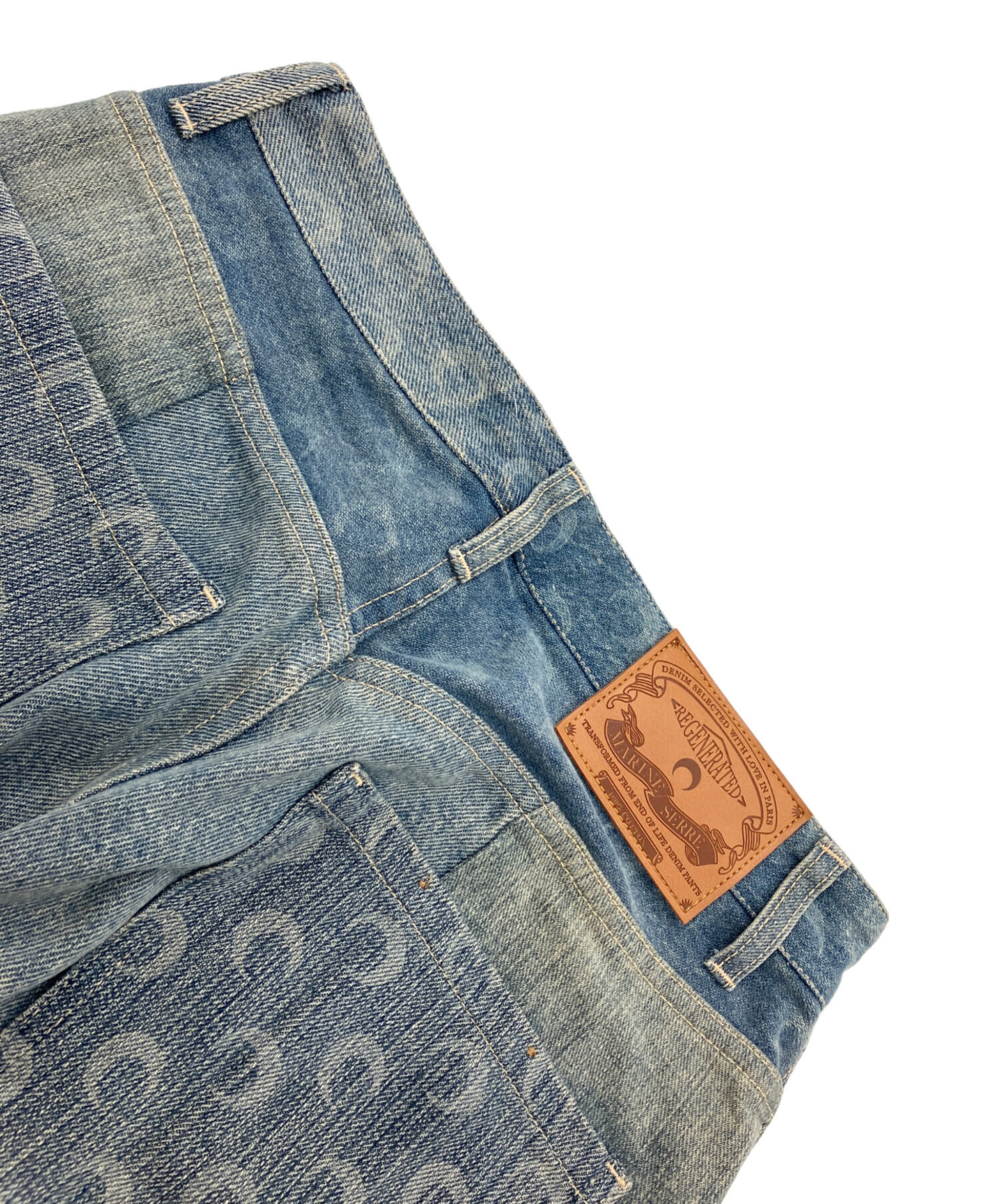 中古・古着通販】MARINE SERRE (マリーンセル) Regenerated Denim Wide