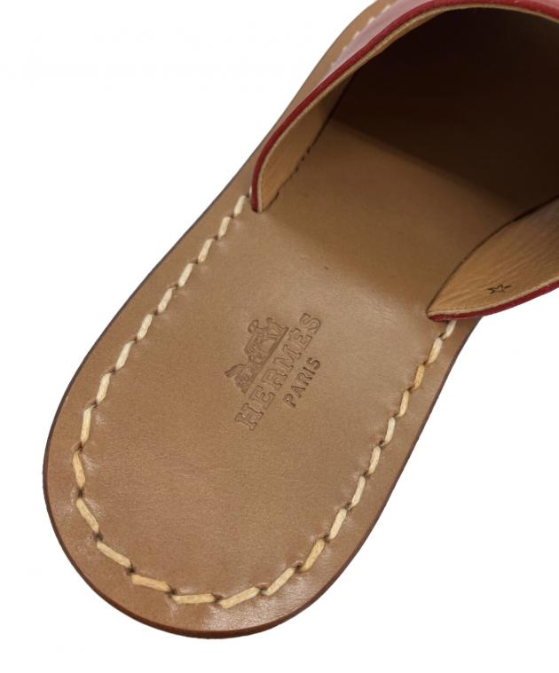 中古・古着通販】HERMES (エルメス) オープントゥレザーサンダル