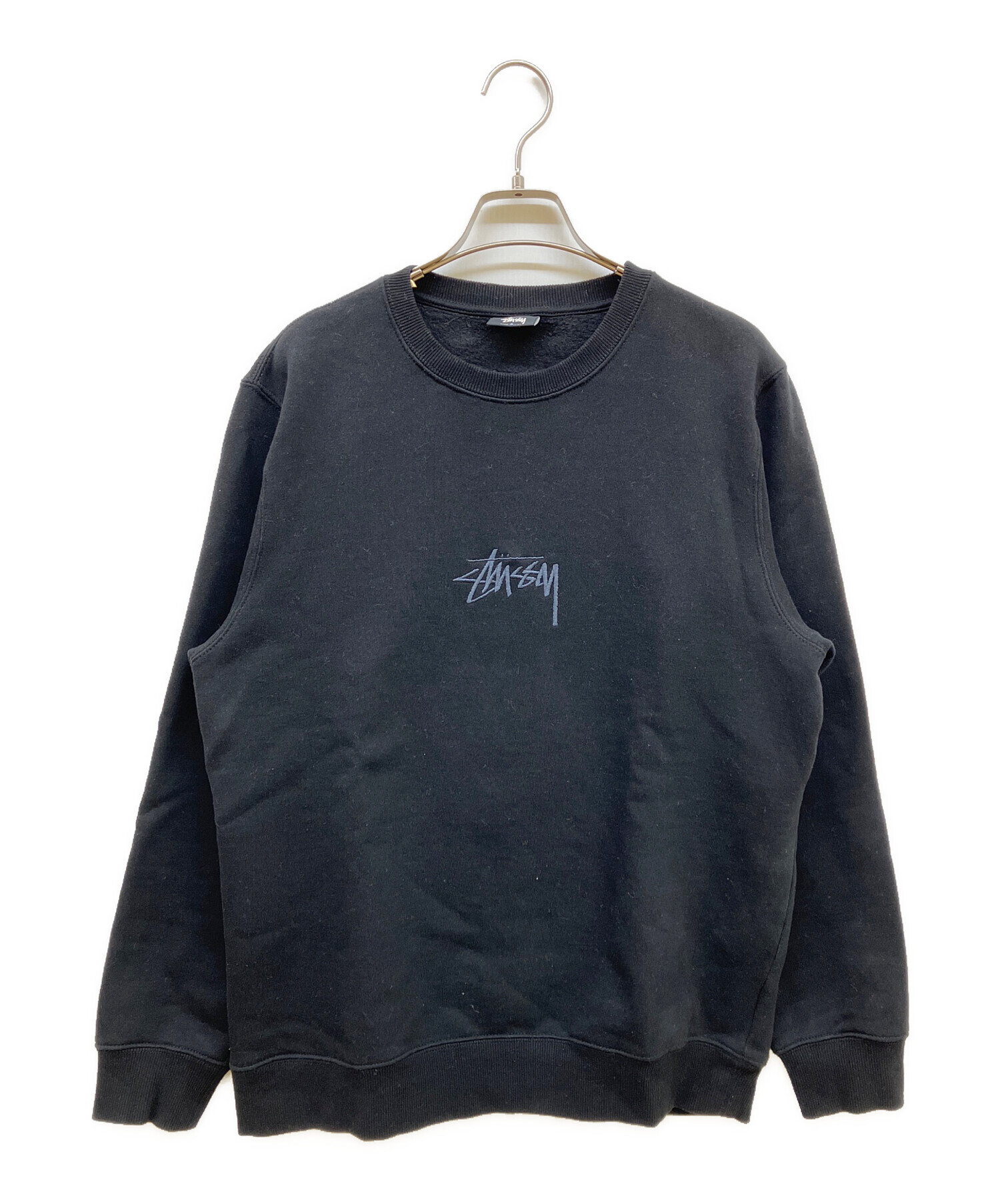 中古・古着通販】stussy (ステューシー) 刺繍ロゴスウェット ブラック