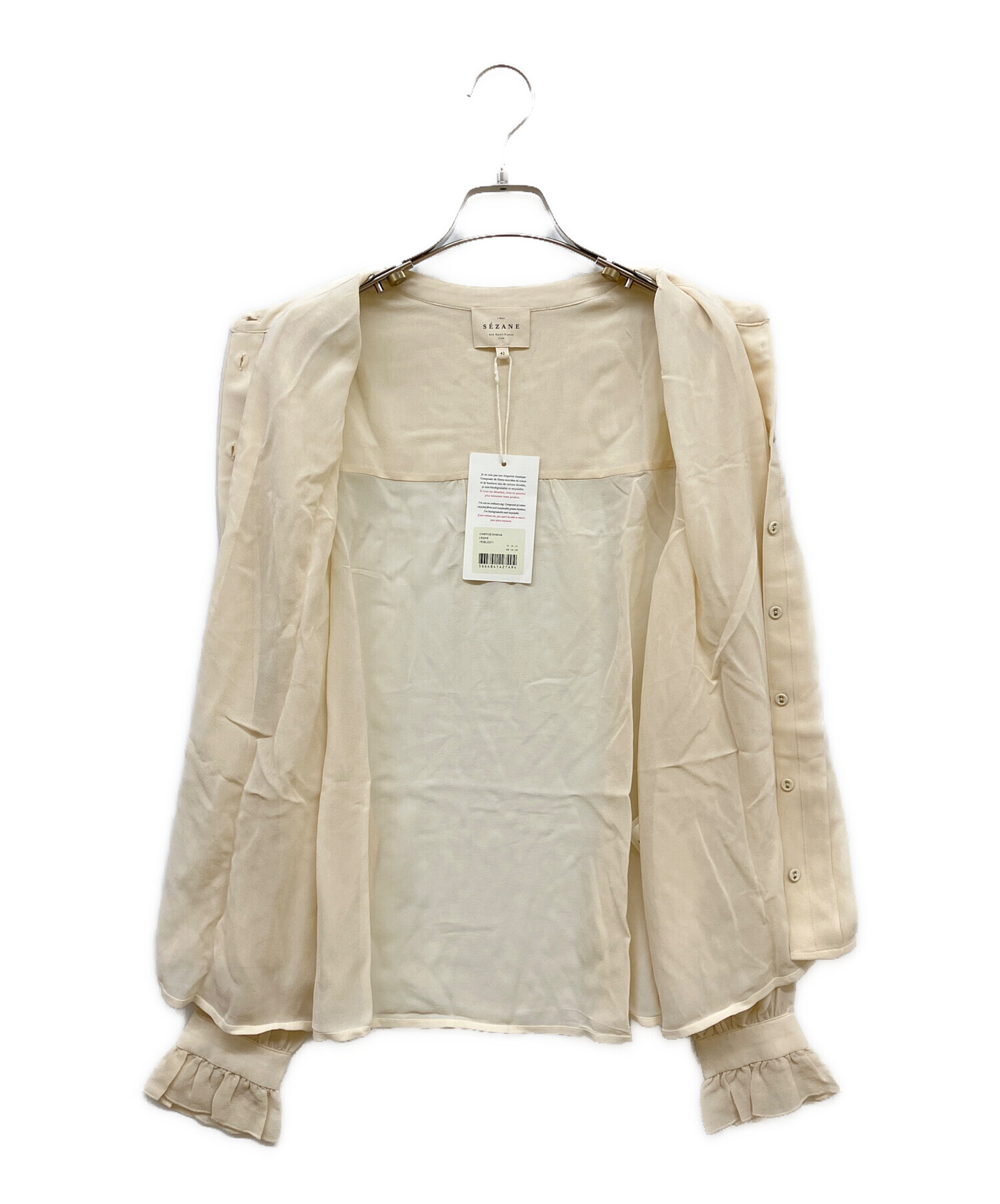 中古・古着通販】SEZANE (セザンヌ) シルクブラウス アイボリー サイズ 