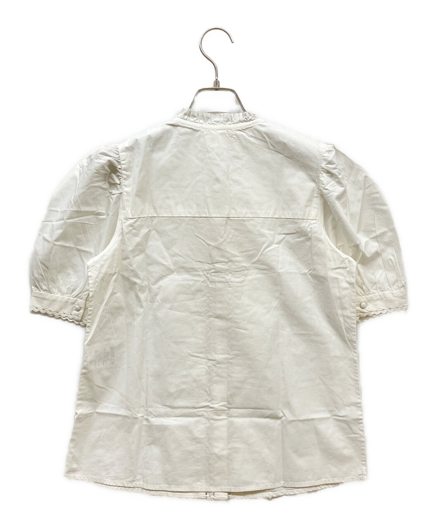 中古・古着通販】SEZANE (セザンヌ) フリルブラウス ホワイト サイズ