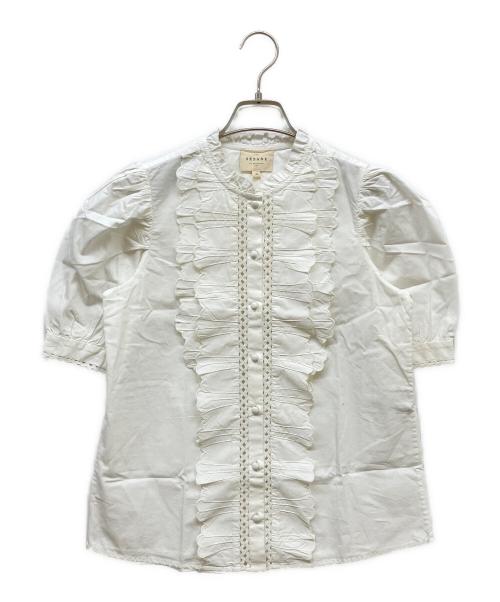 中古・古着通販】SEZANE (セザンヌ) フリルブラウス ホワイト サイズ