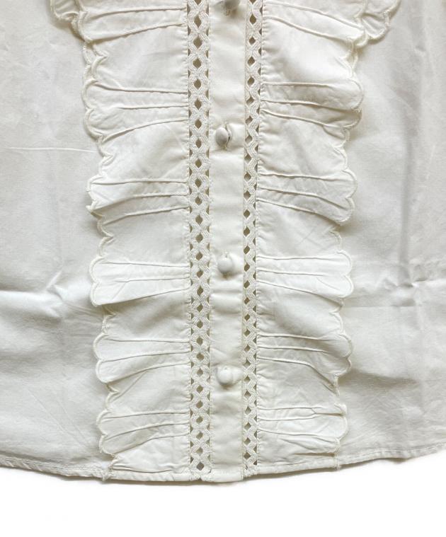 中古・古着通販】SEZANE (セザンヌ) フリルブラウス ホワイト サイズ