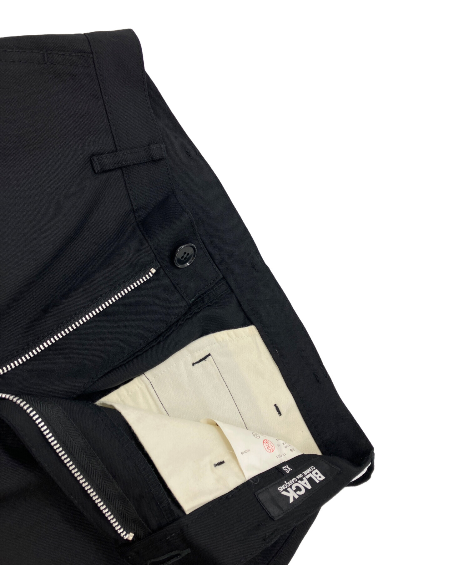 AD2009 ブラックコムデギャルソン ストレートパンツ ウール 中古・古着通販】BLACK COMME des GARCONS (ブラックコムデギャルソン