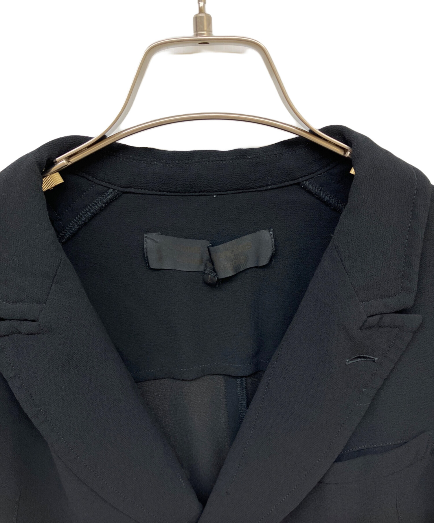 コムデギャルソン！ 超美品！未使用！　 シースルーブラックテーラードジャケット 中古・古着通販】COMME des GARCONS COMME des GARCONS