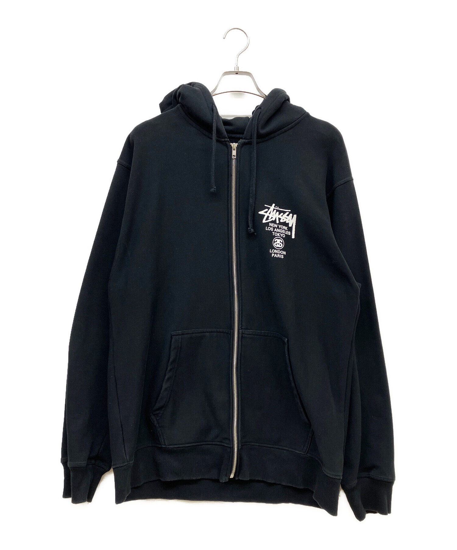 中古・古着通販】stussy (ステューシー) WORLD TOUR ZIP HOODIE