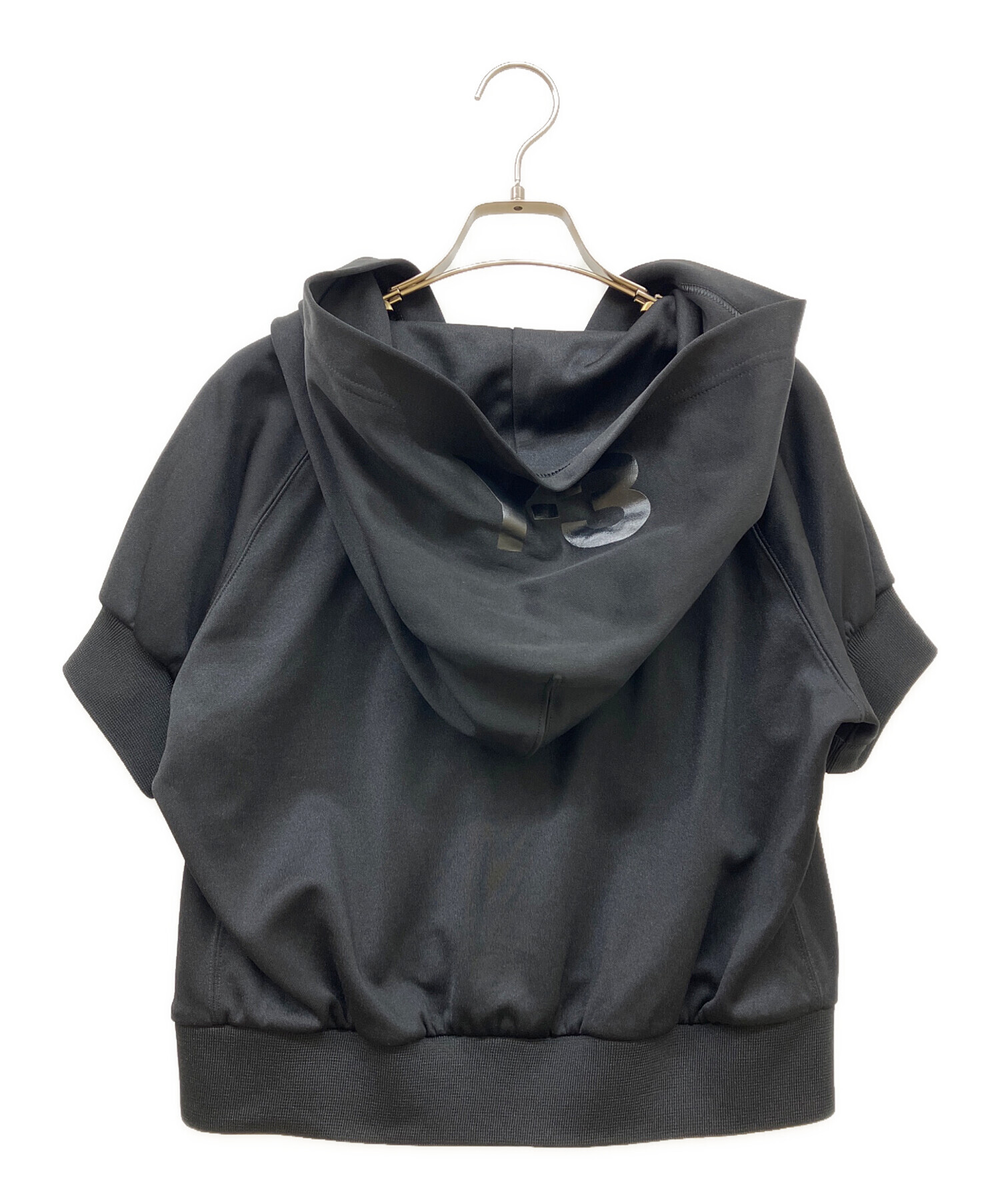 中古・古着通販】Y-3 (ワイスリー) 半袖ジップパーカー ブラック