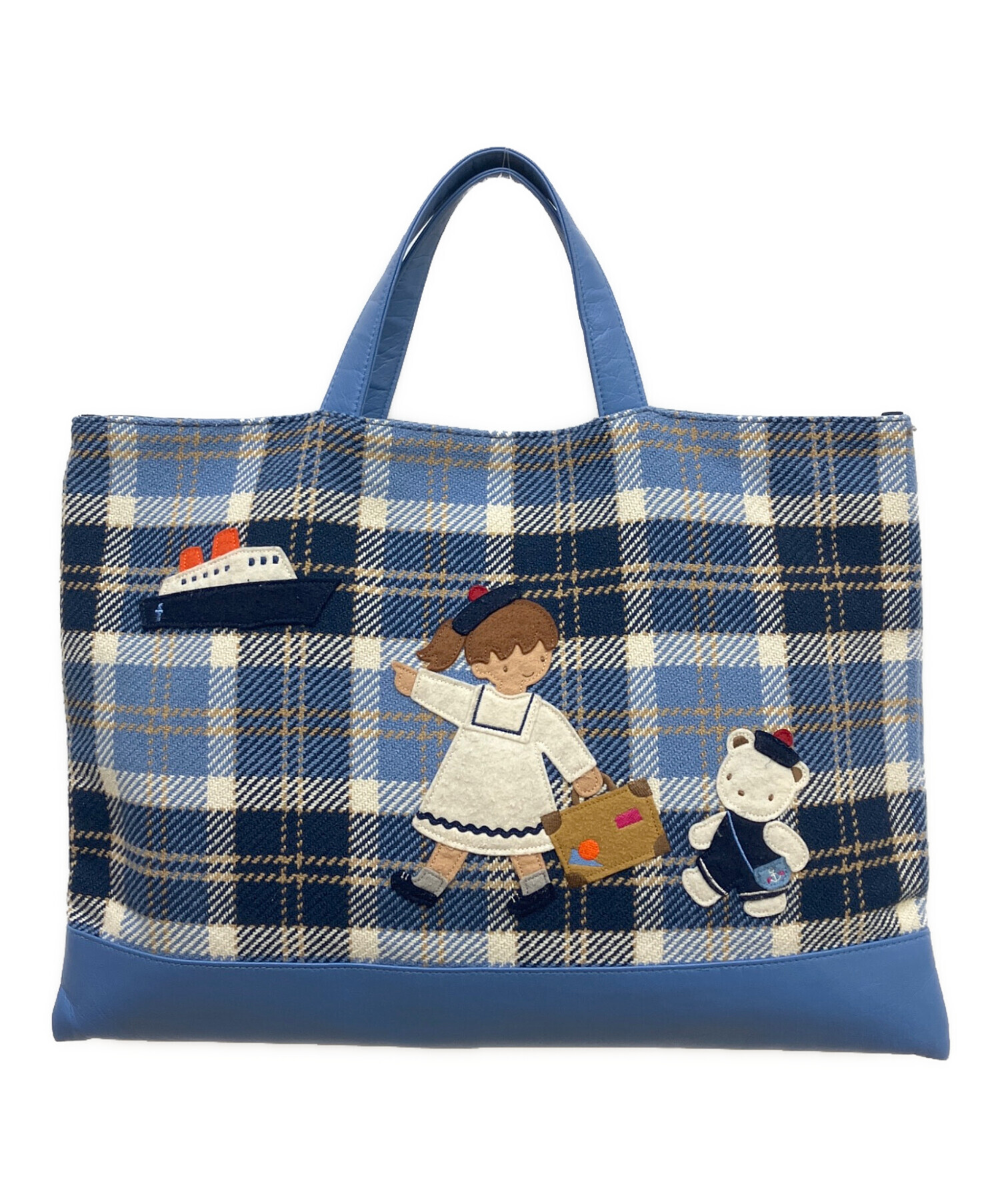 中古・古着通販】familiar (ファミリア) レッスンバッグ ブルー