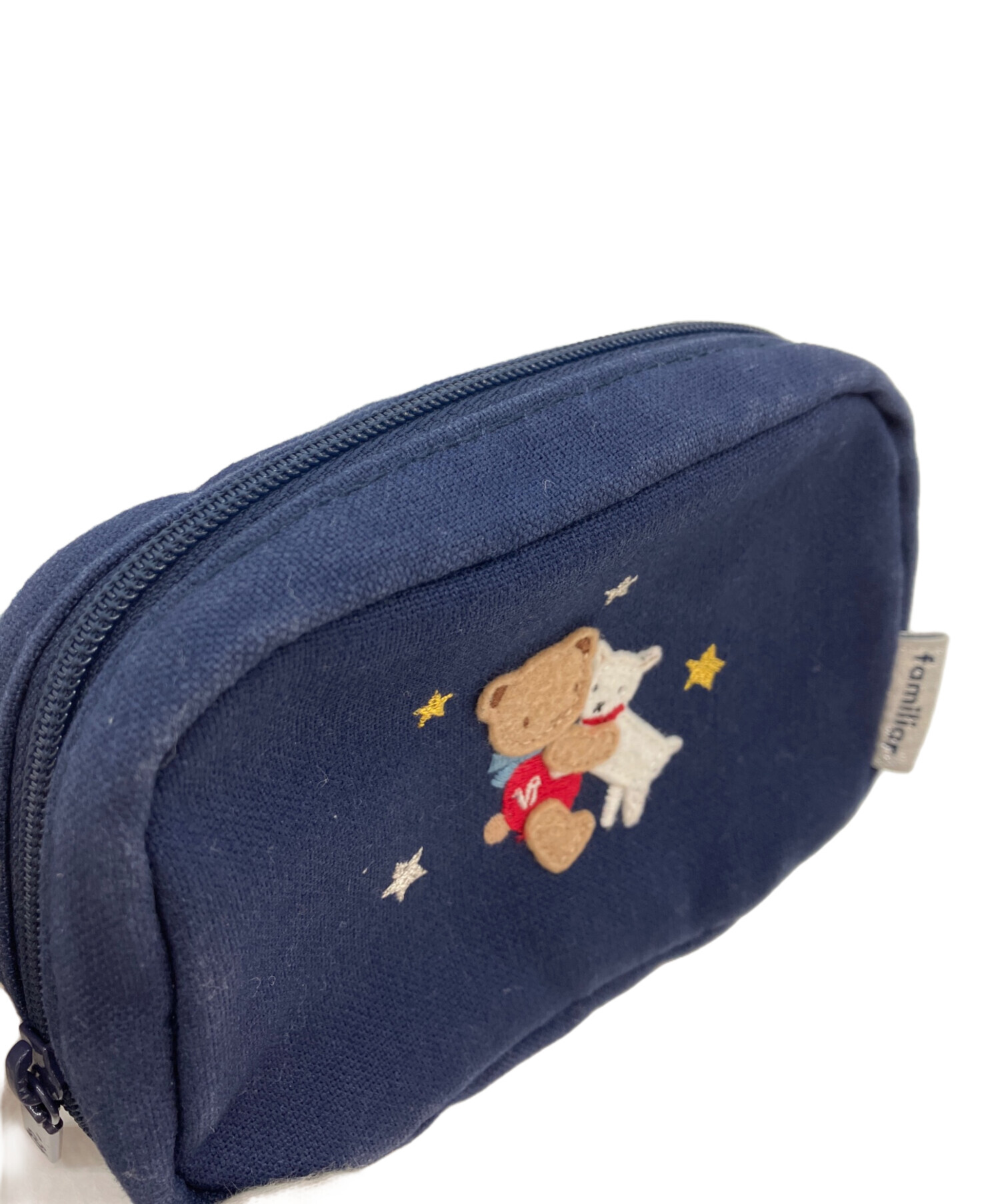 中古・古着通販】familiar (ファミリア) 山羊座 ミニポーチ ネイビー