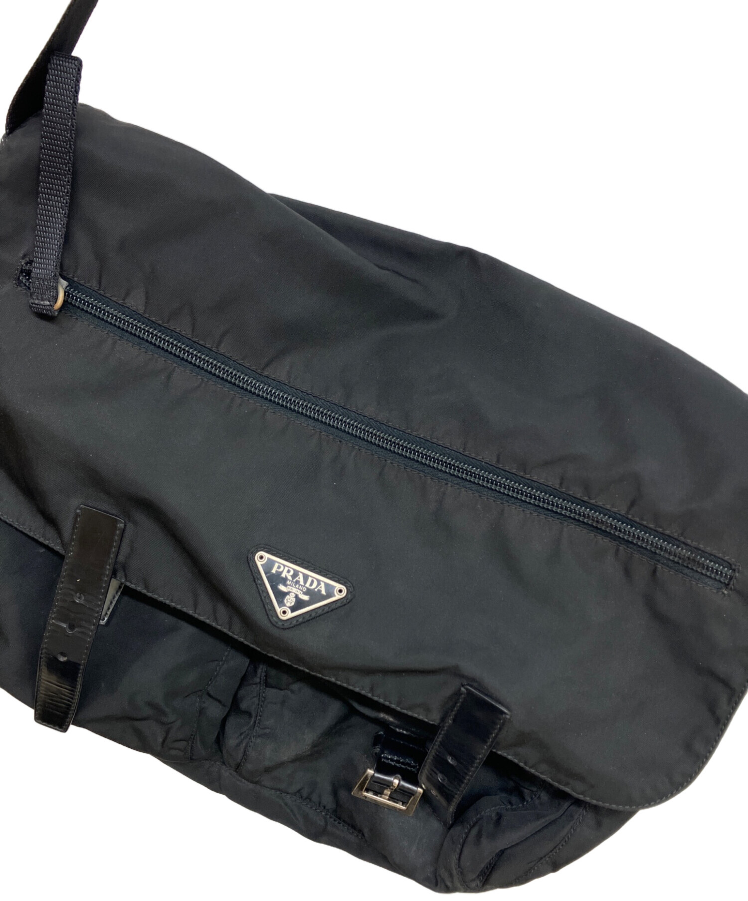 中古・古着通販】PRADA (プラダ) メッセンジャーバッグ ブラック