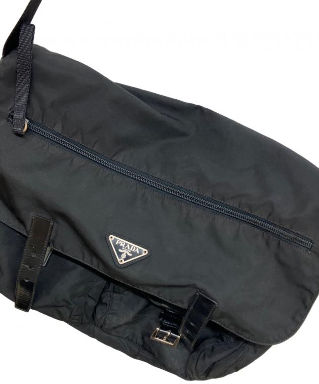 中古・古着通販】PRADA (プラダ) メッセンジャーバッグ ブラック