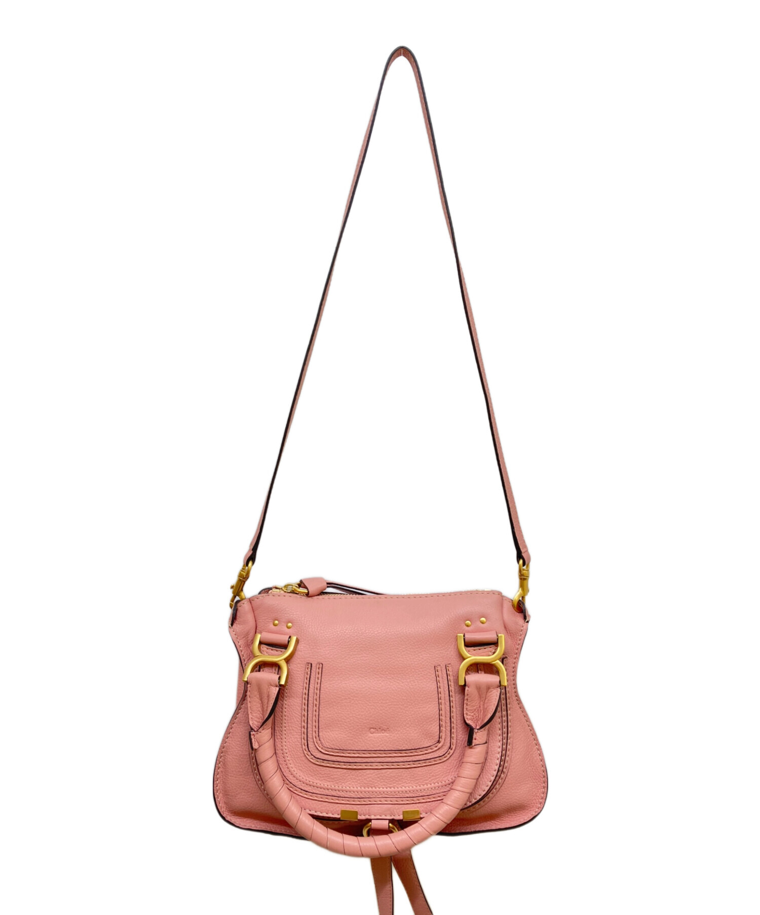 (*)様 【Chloe】マーシー　ピンクベージュ 中古・古着通販】Chloe (クロエ) Marcie ピンク サイズ:-｜ブランド