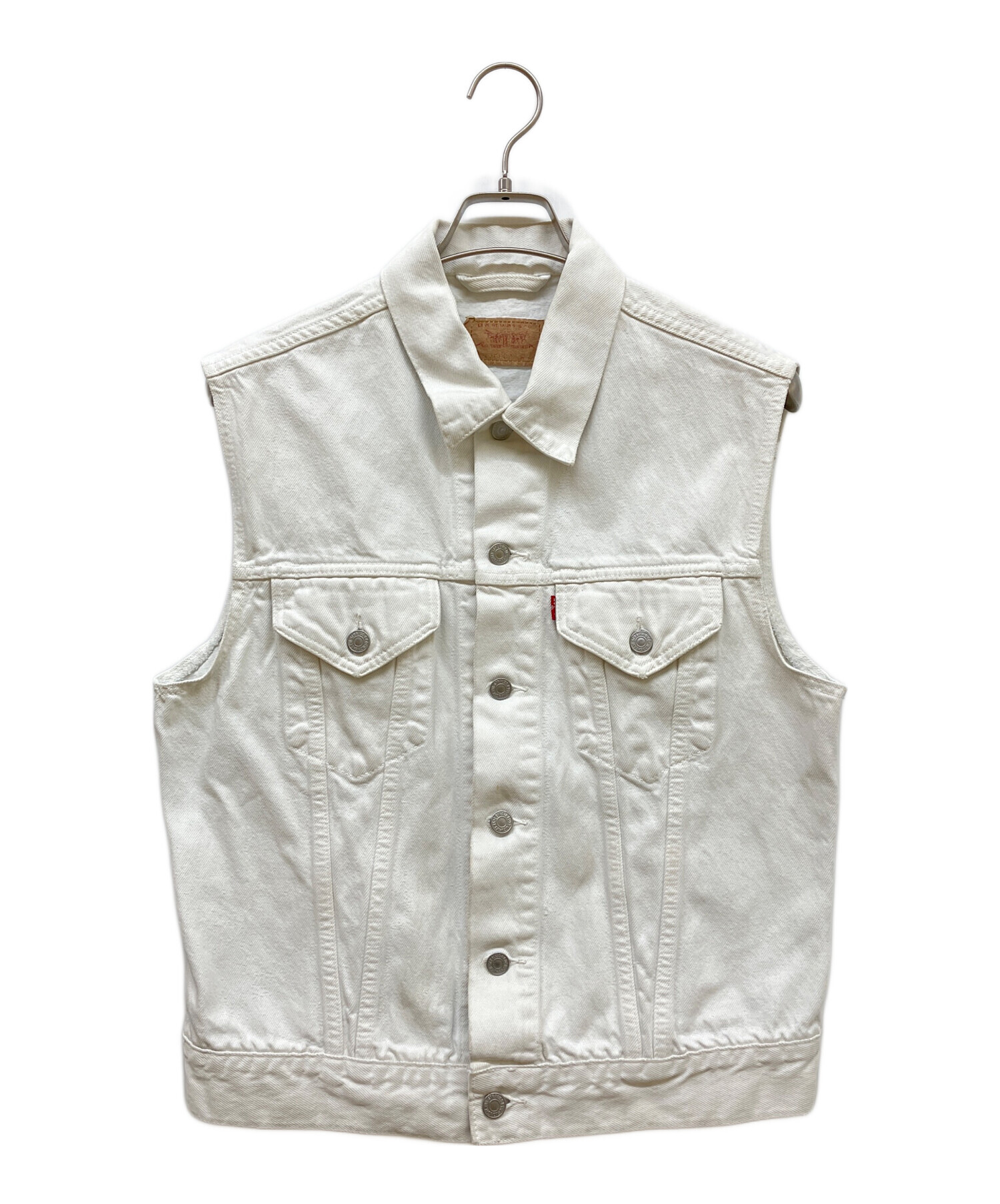 中古・古着通販】LEVI'S (リーバイス) デニムベスト ホワイト サイズ:2