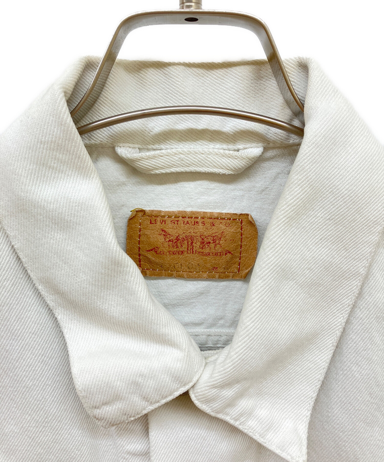中古・古着通販】LEVI'S (リーバイス) デニムベスト ホワイト サイズ:2