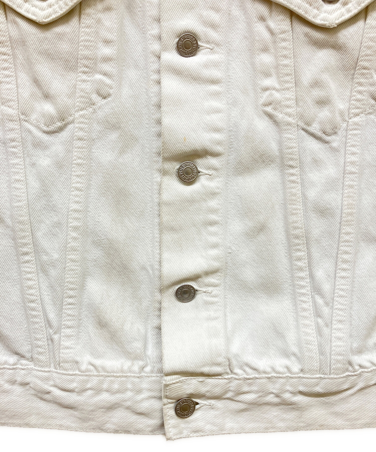 中古・古着通販】LEVI'S (リーバイス) デニムベスト ホワイト サイズ:2