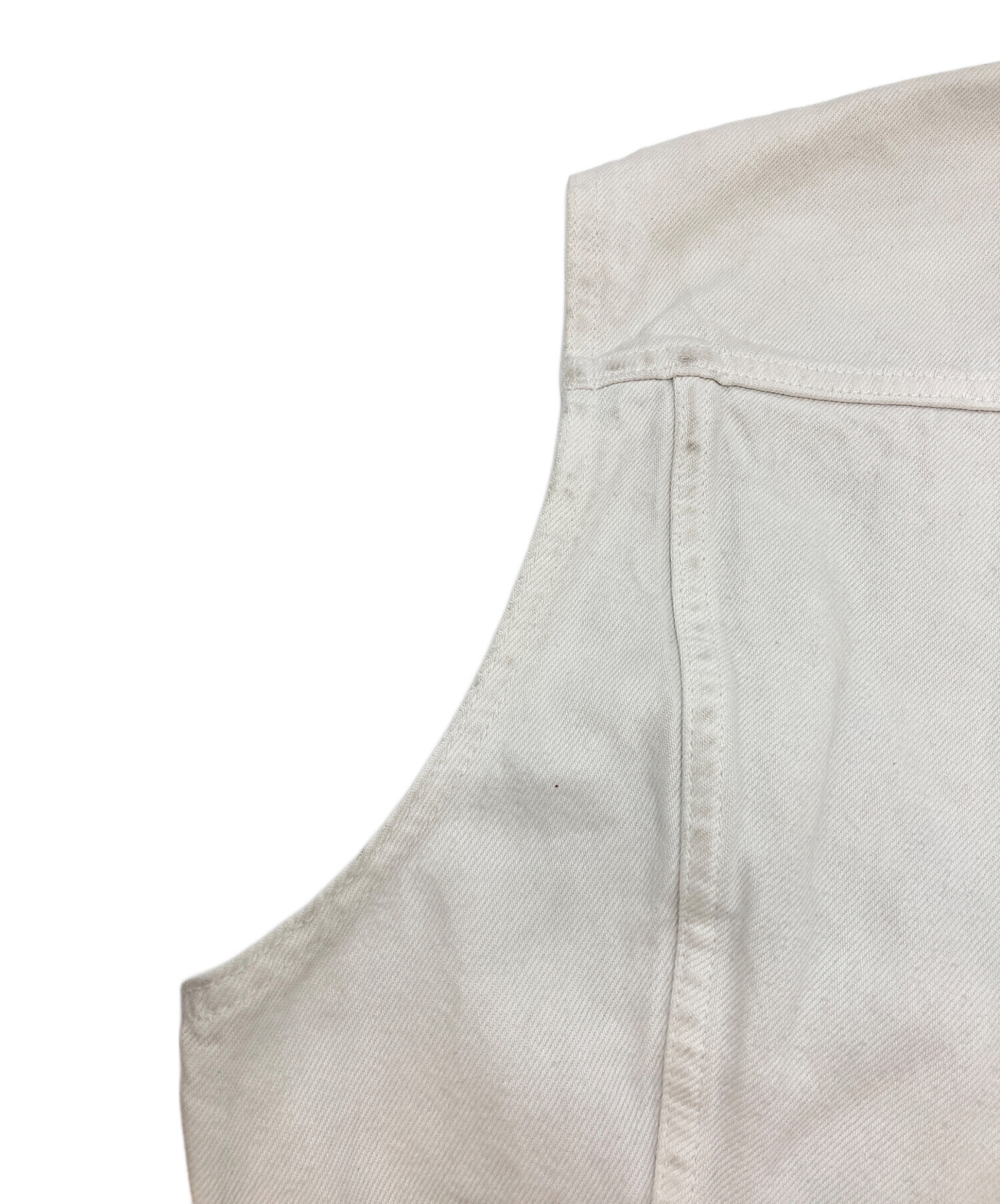 中古・古着通販】LEVI'S (リーバイス) デニムベスト ホワイト サイズ:2