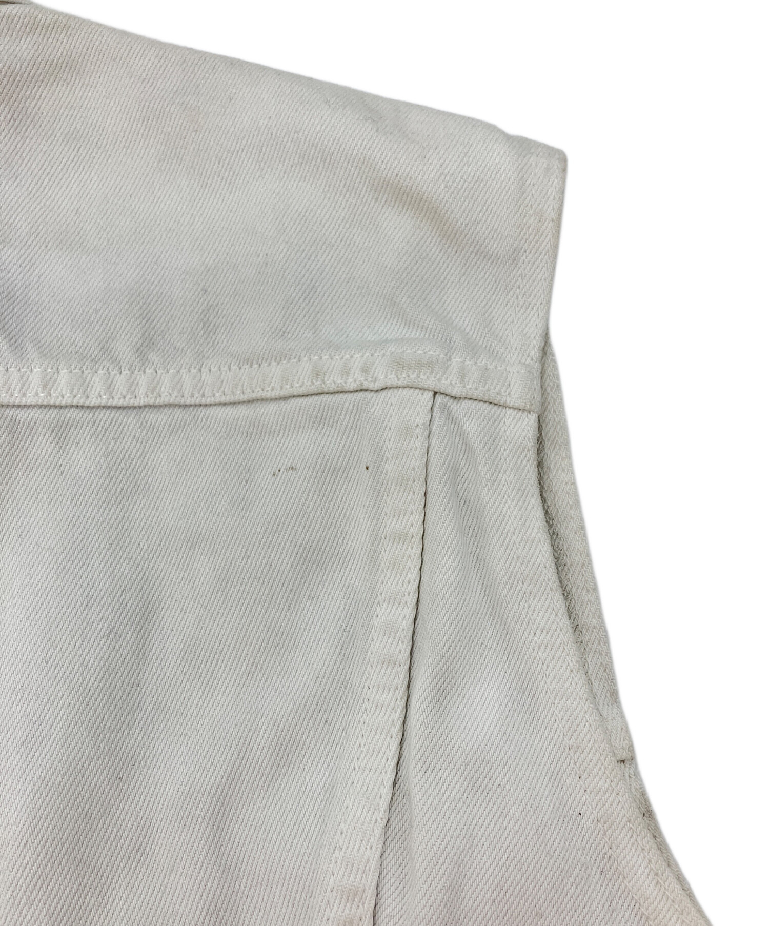 中古・古着通販】LEVI'S (リーバイス) デニムベスト ホワイト サイズ:2