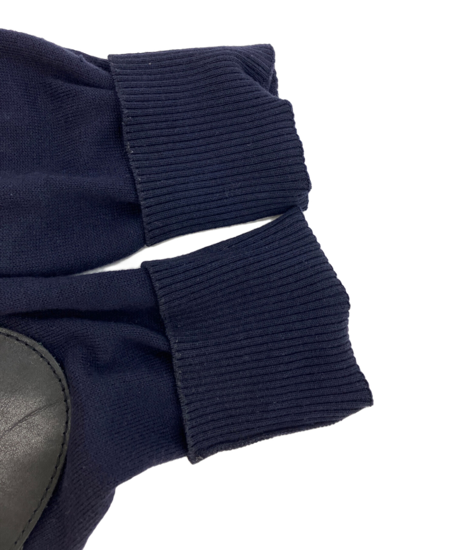 Maison Margiela ハーフジップ エルボーパッチ 46 ネイビー 中古・古着通販】Maison Margiela (メゾンマルジェラ) エルボーパッチ