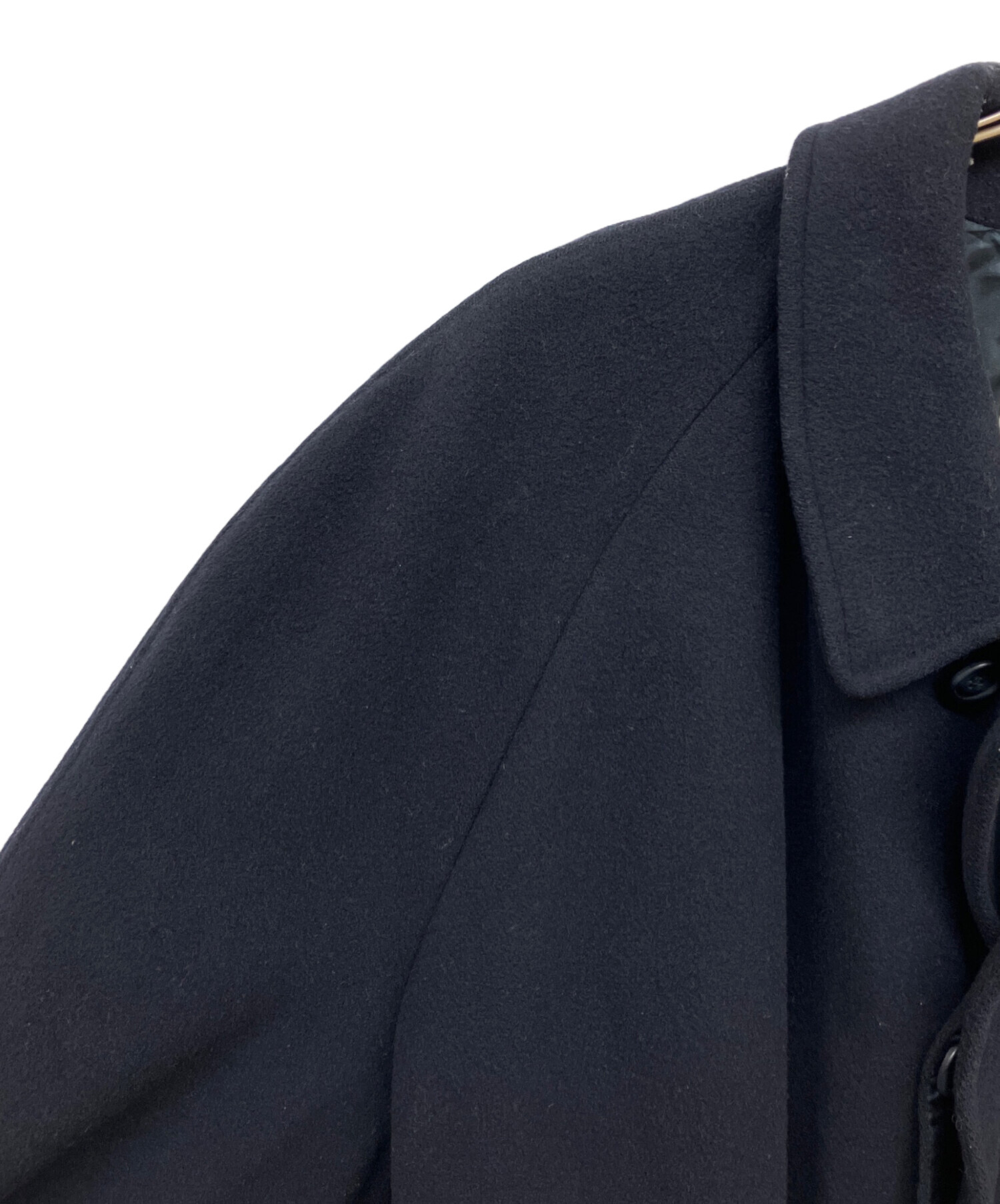 Aquascutum ネイビー ロングコート 中古・古着通販】Aquascutum (アクアスキュータム) ロングコート