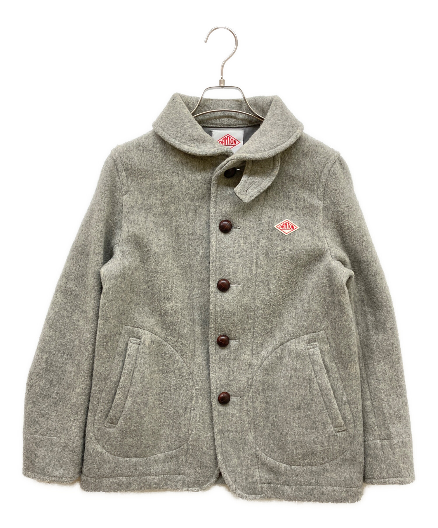 中古・古着通販】DANTON (ダントン) ウールモッサ丸衿ブルゾン グレー