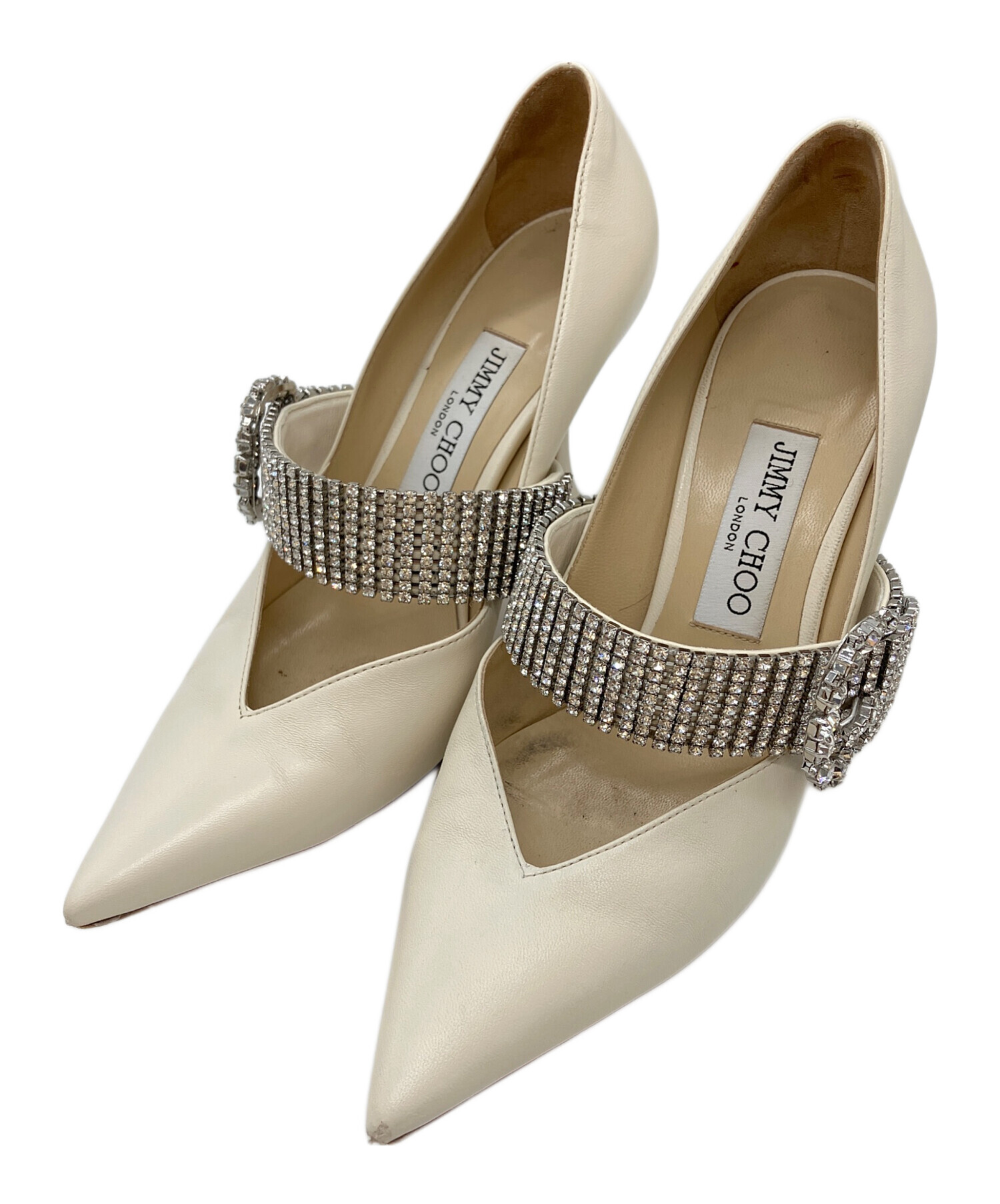 【27】中古 ジミーチュウ ヴィンテージ ポインテッドトゥ ピンヒール 23.5 中古・古着通販】JIMMY CHOO (ジミーチュウ) ポインテッドトゥパンプス