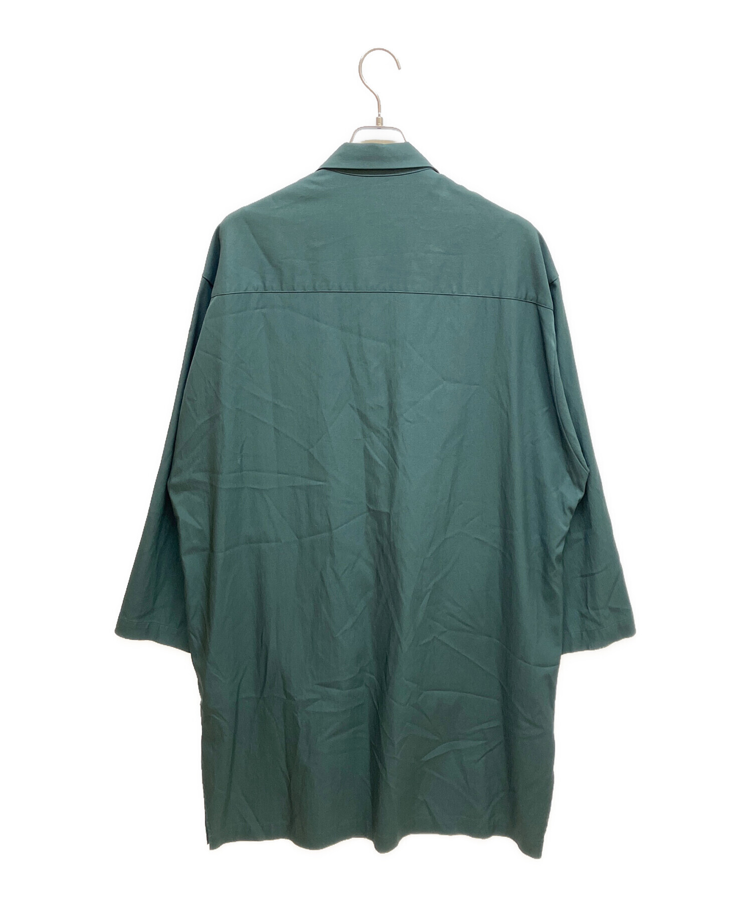 4719【美品】クルニ　タイロッケンロングシャツコート 20年製　黒　M 中古・古着通販】CULLNI (クルニ) タイロッケンロングシャツコート