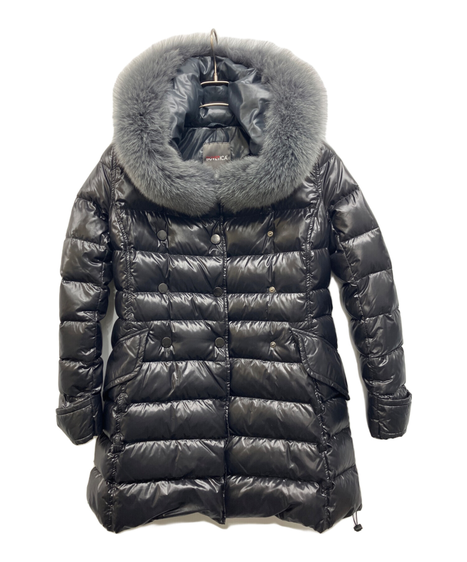 【美品・希少】DUVETICA★ダウンコート　フォックスファー　黒　38　ミドル 中古・古着通販】DUVETICA (デュベティカ) フォックスファーダウン