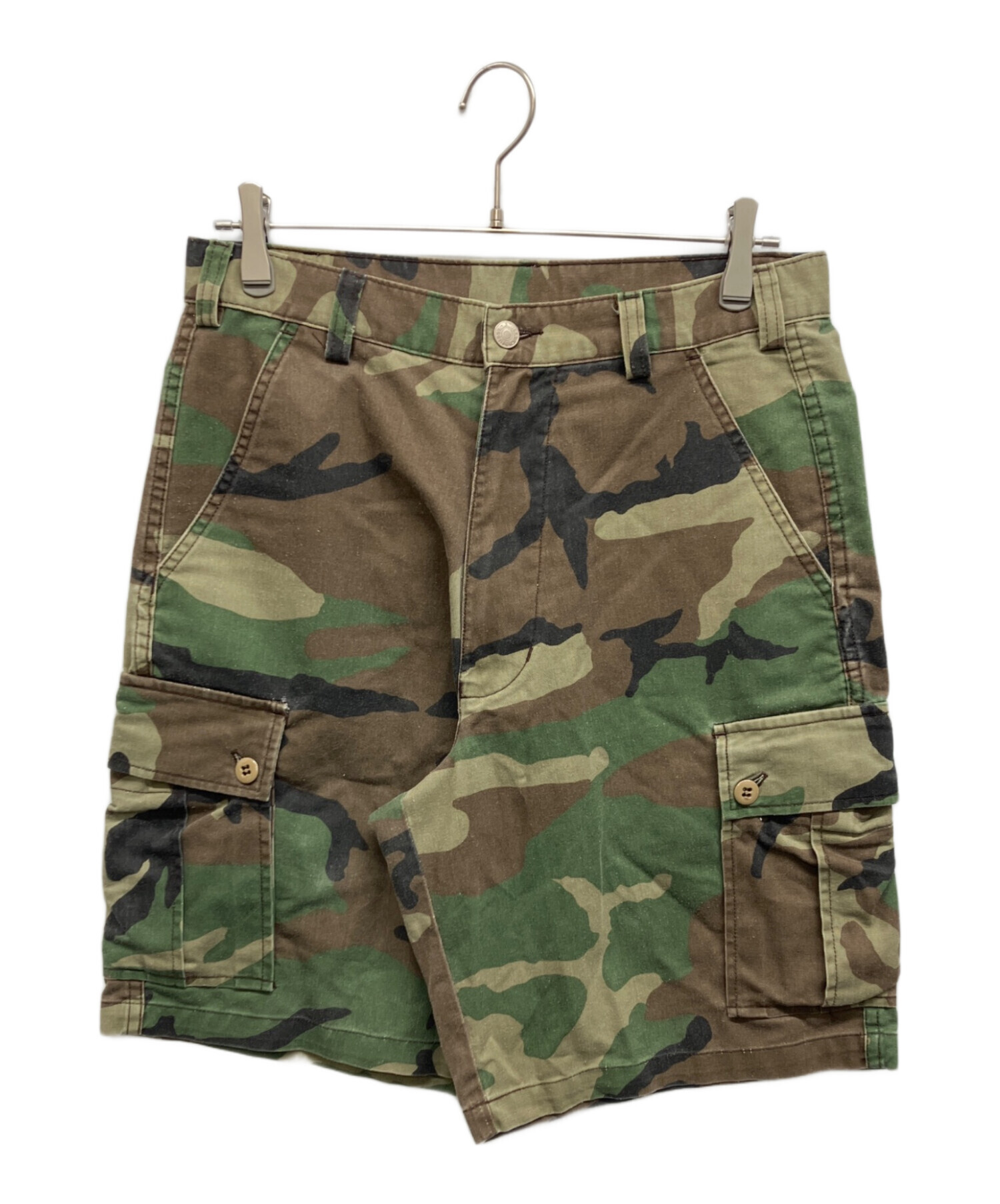 中古・古着通販】stussy (ステューシー) カモ柄ハーフパンツ オリーブ