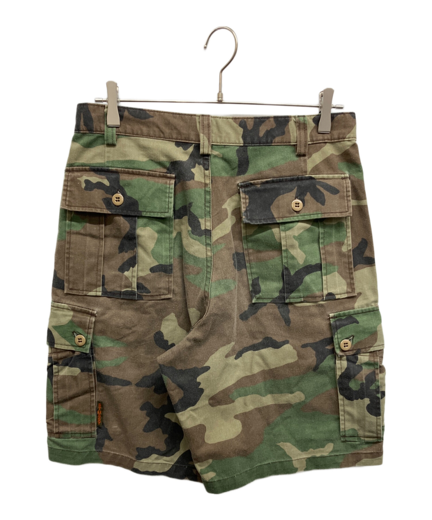 中古・古着通販】stussy (ステューシー) カモ柄ハーフパンツ オリーブ