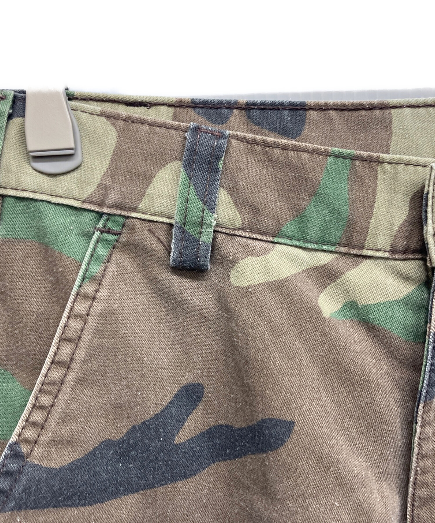 中古・古着通販】stussy (ステューシー) カモ柄ハーフパンツ オリーブ