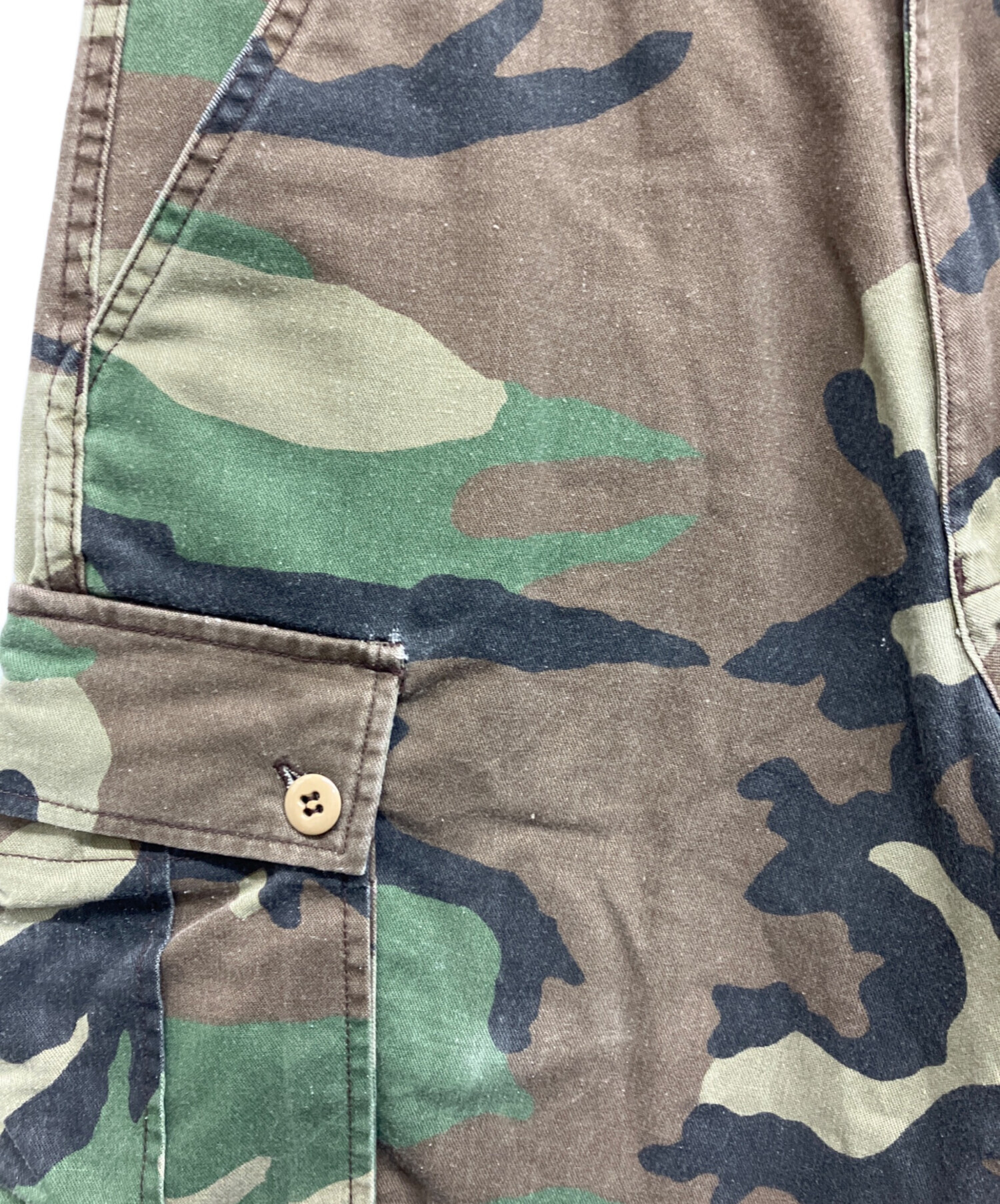 中古・古着通販】stussy (ステューシー) カモ柄ハーフパンツ オリーブ
