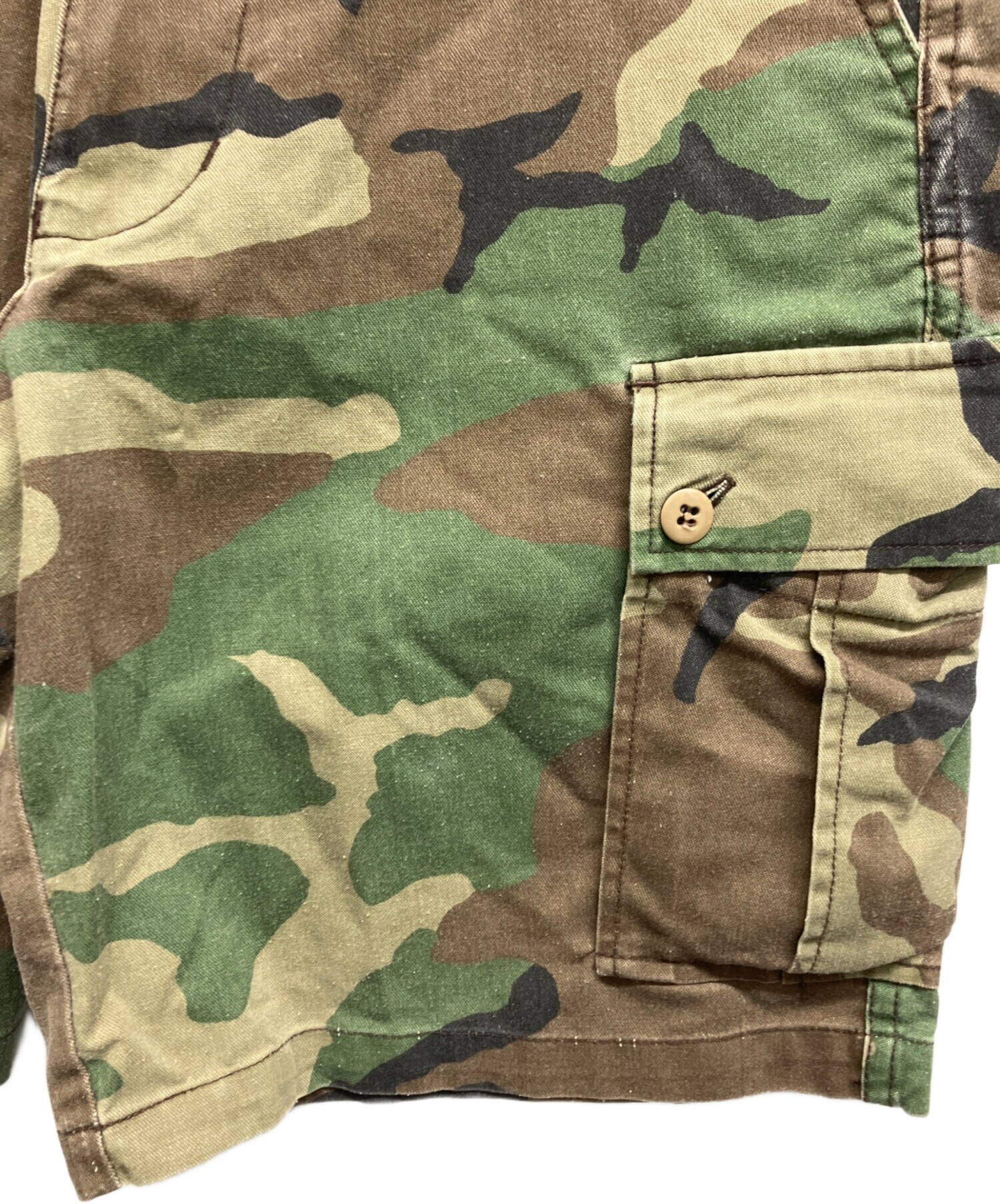 中古・古着通販】stussy (ステューシー) カモ柄ハーフパンツ オリーブ