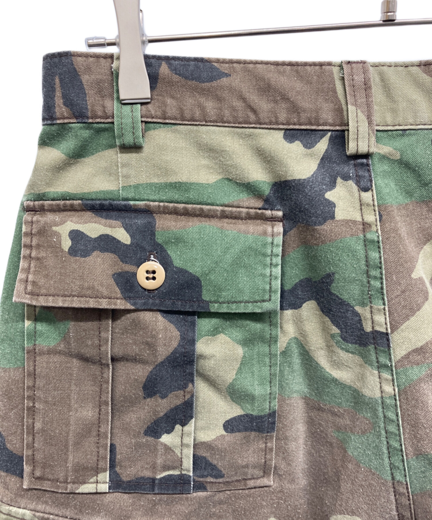 中古・古着通販】stussy (ステューシー) カモ柄ハーフパンツ オリーブ